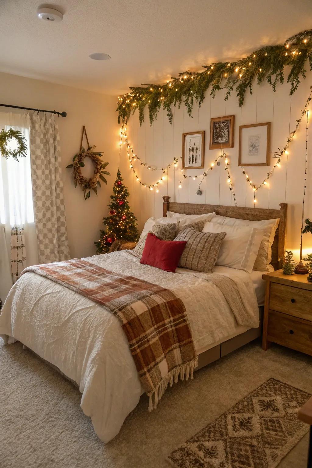 Seasonal decorations keep your bedroom festive and fresh.