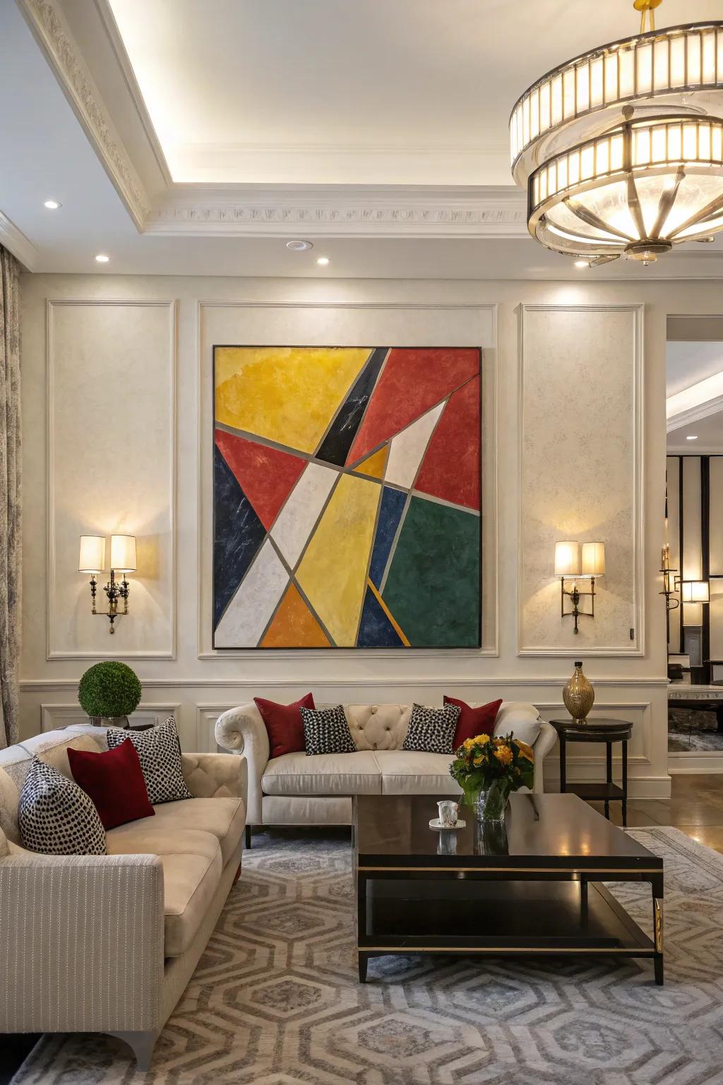 Decorative surface art infuses personality and sophistication into any given room.