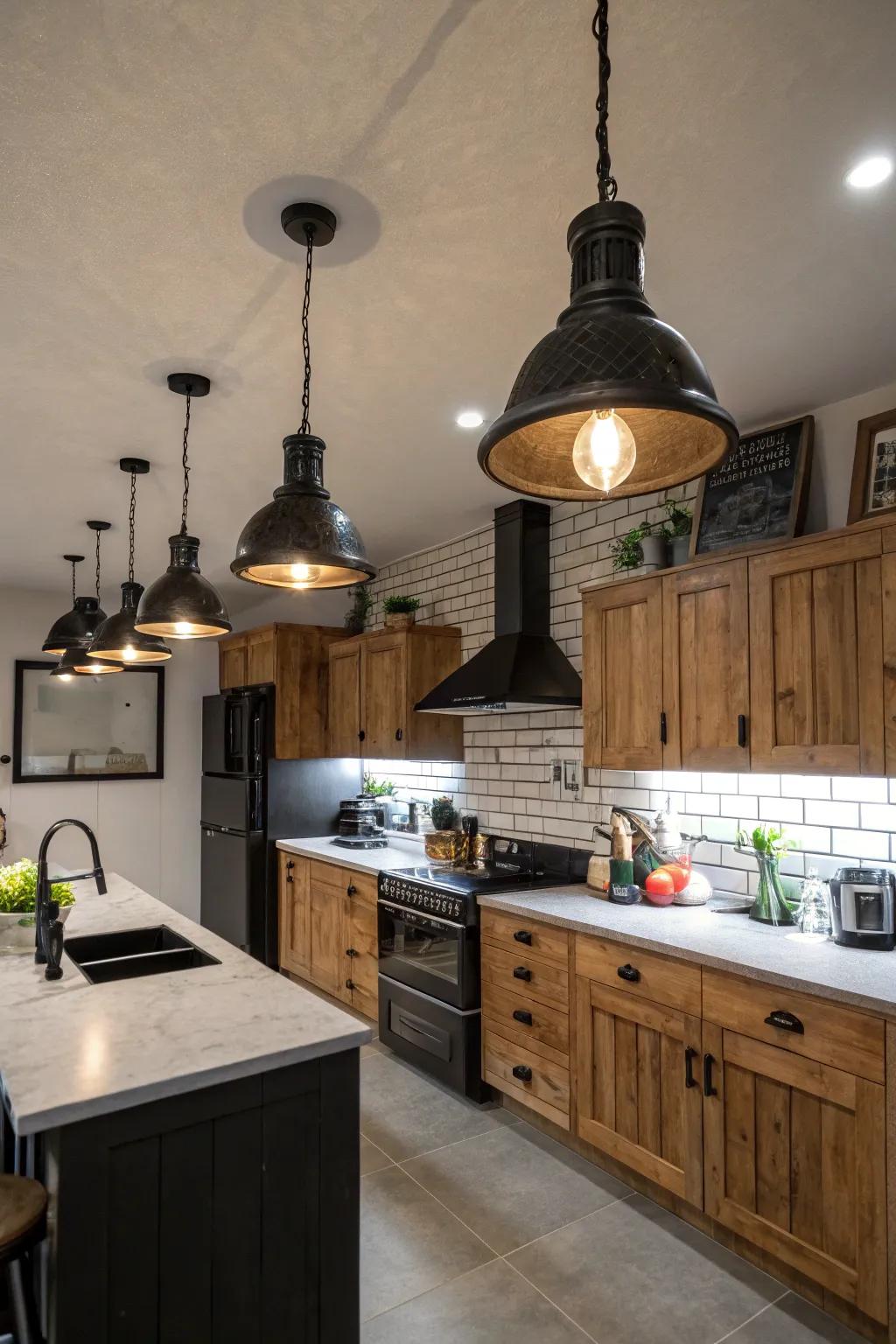 A varied assortment of onyx fixtures introduces a personal impression.