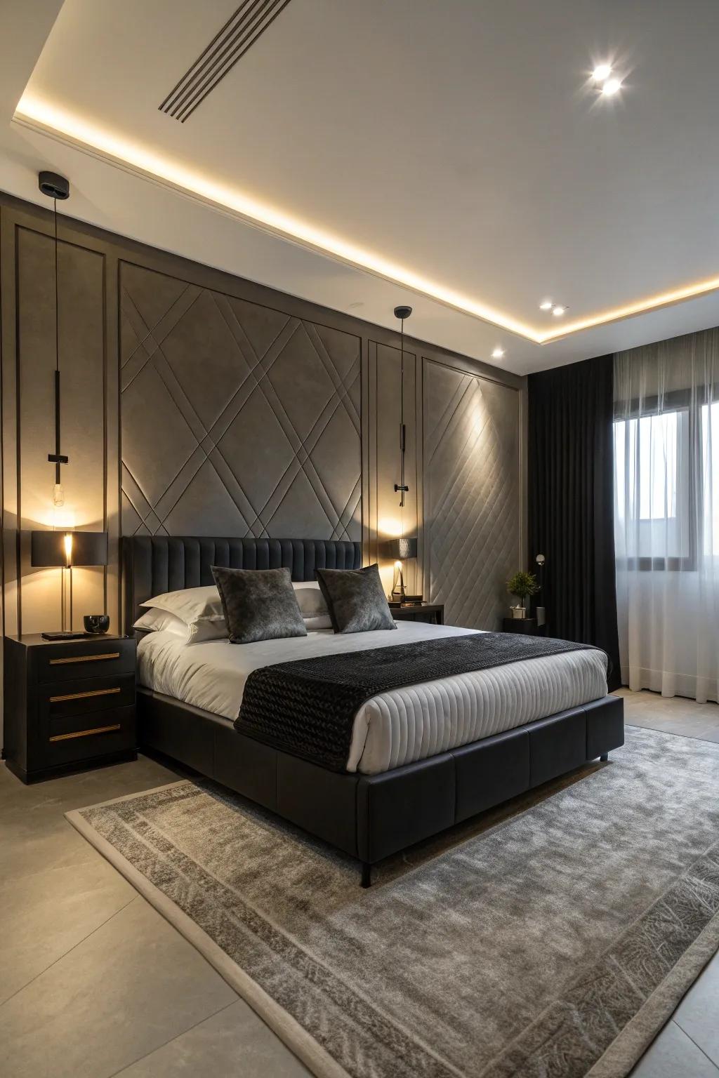 An obsidian bed structure anchors the chamber's design.