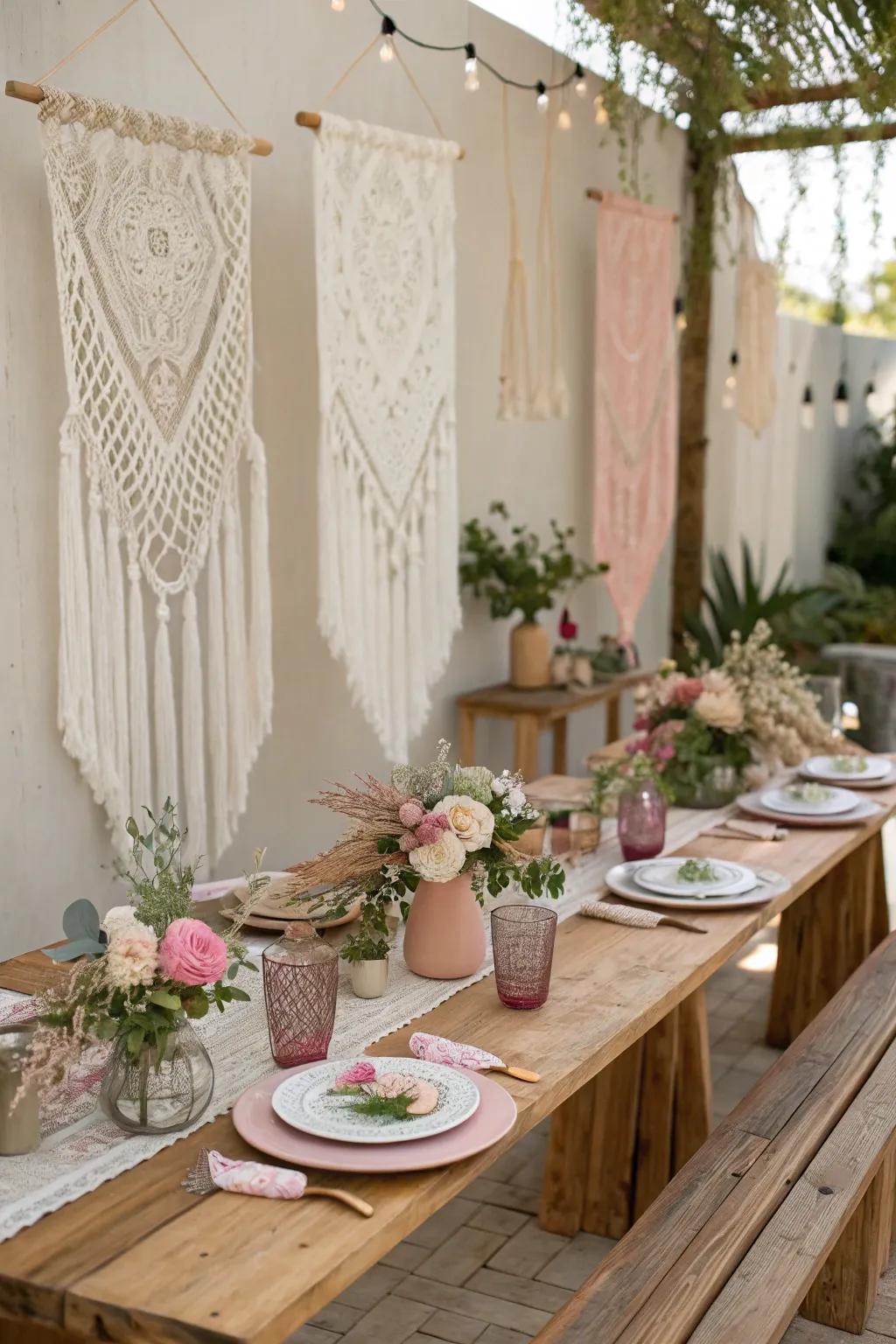 Knotted cord adds a beautiful, textural element.