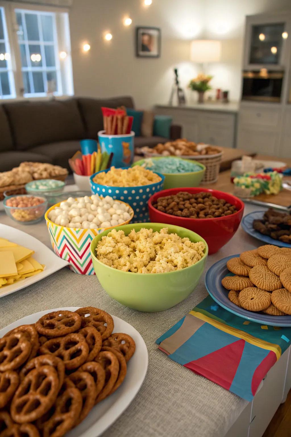 A late-night snack bar keeps everyone energized for continued enjoyment.