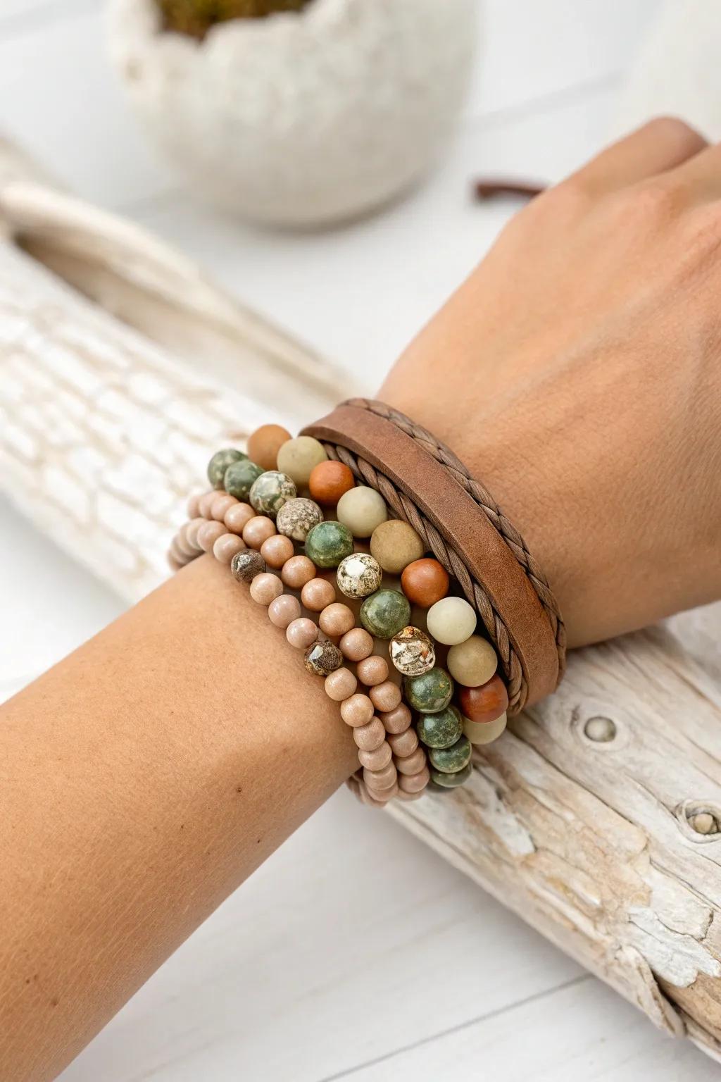 Embrace your inner free spirit with this boho-chic bracelet stack.