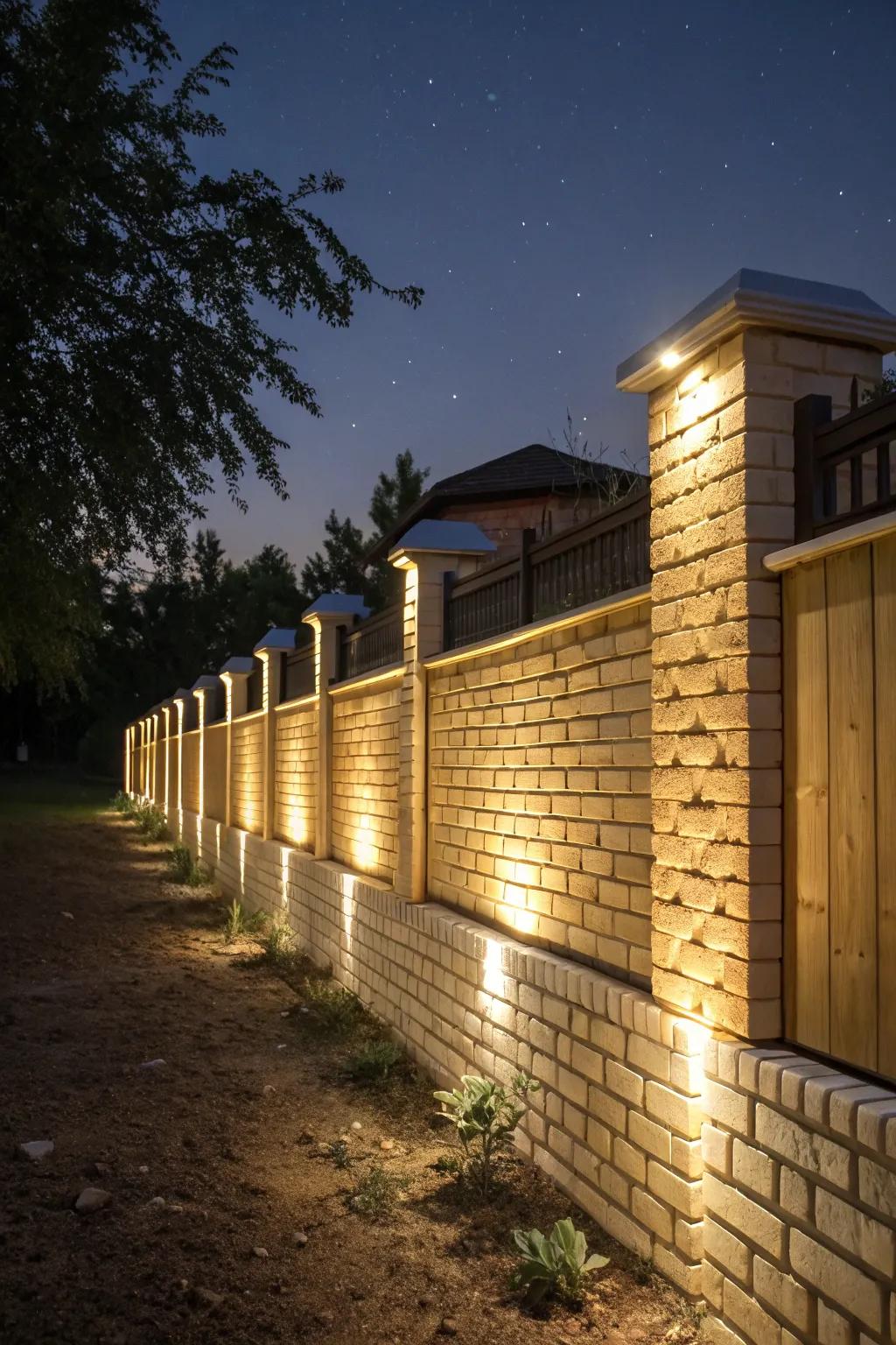 Illumination attributes craft a cozy, inviting nighttime atmosphere.