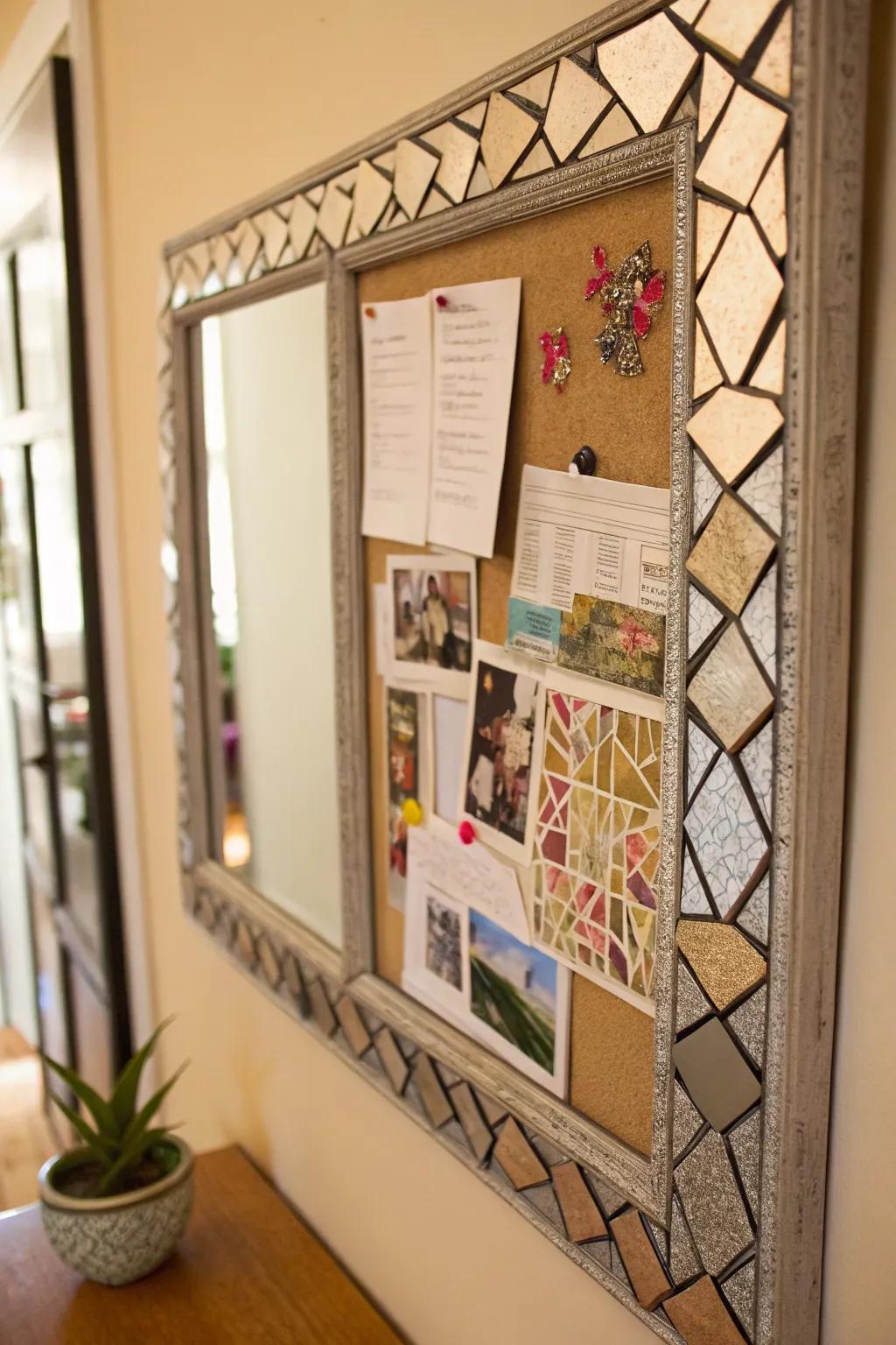 A mirror magnet board exhibits aesthetics alongside usefulness.