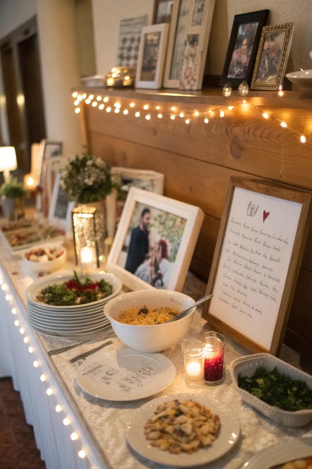 Personal touches make your buffet feel special and intimate.