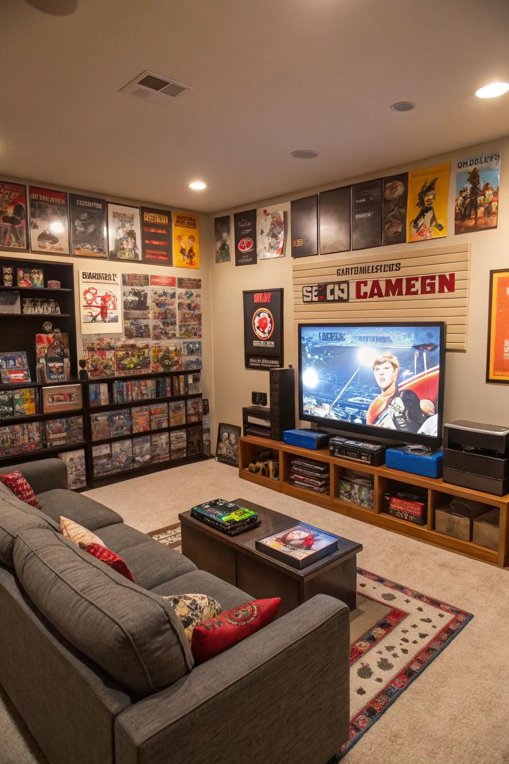 Themed decor injects a personal hint to your game room.