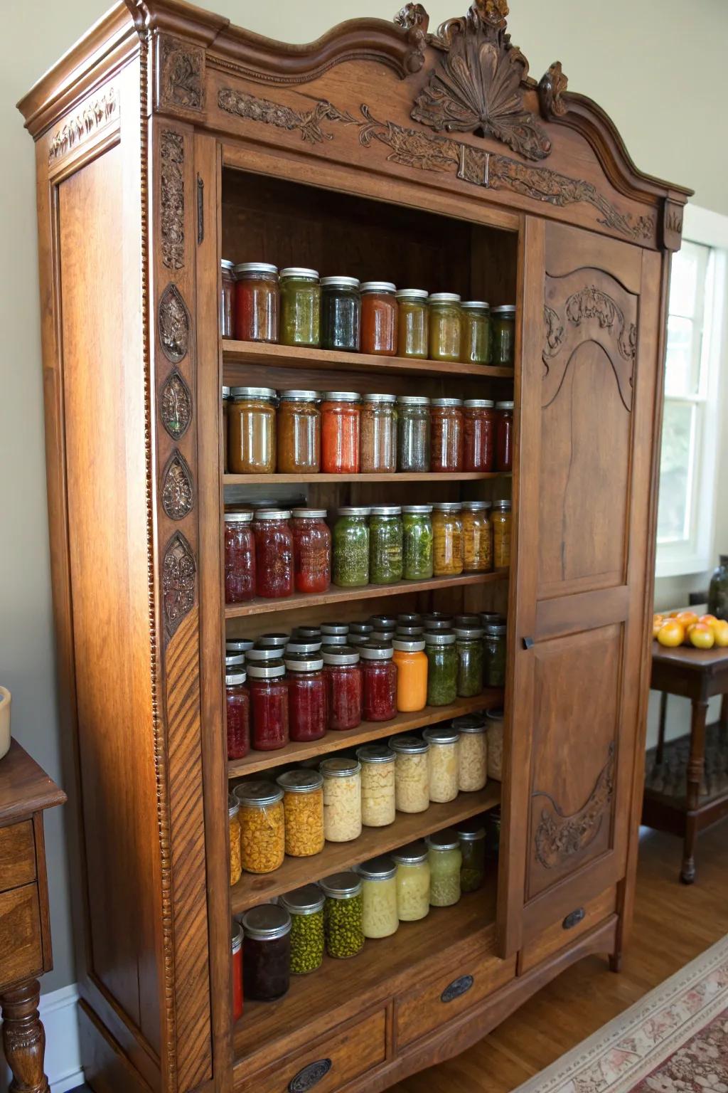 Make your storage special by using furniture in a new way.