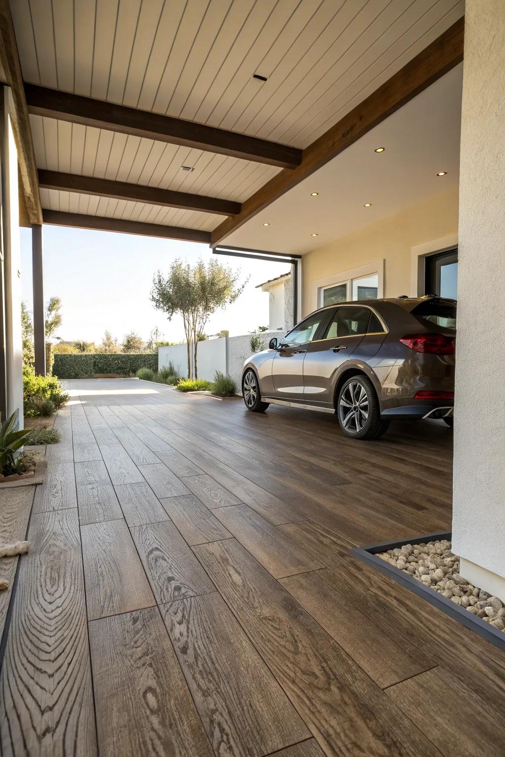 Plastic ground extends adaptability and effortless upkeep.