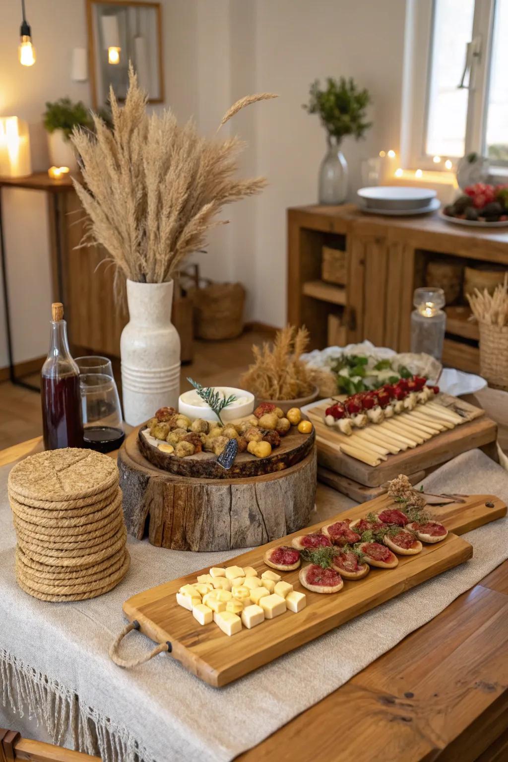 Country elements create a cozy, welcoming vibe.