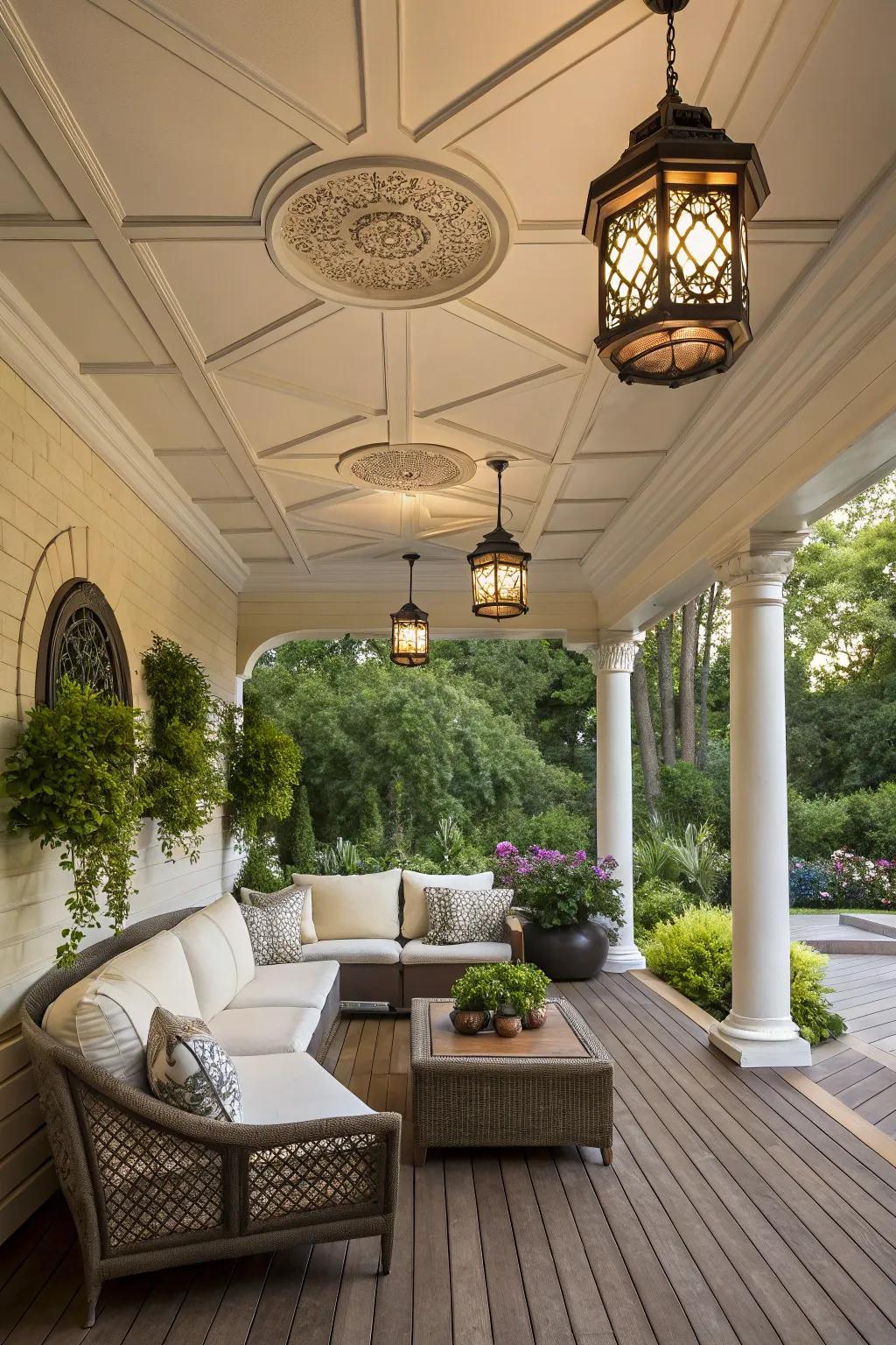 Accents add sophistication to outdoor spaces.