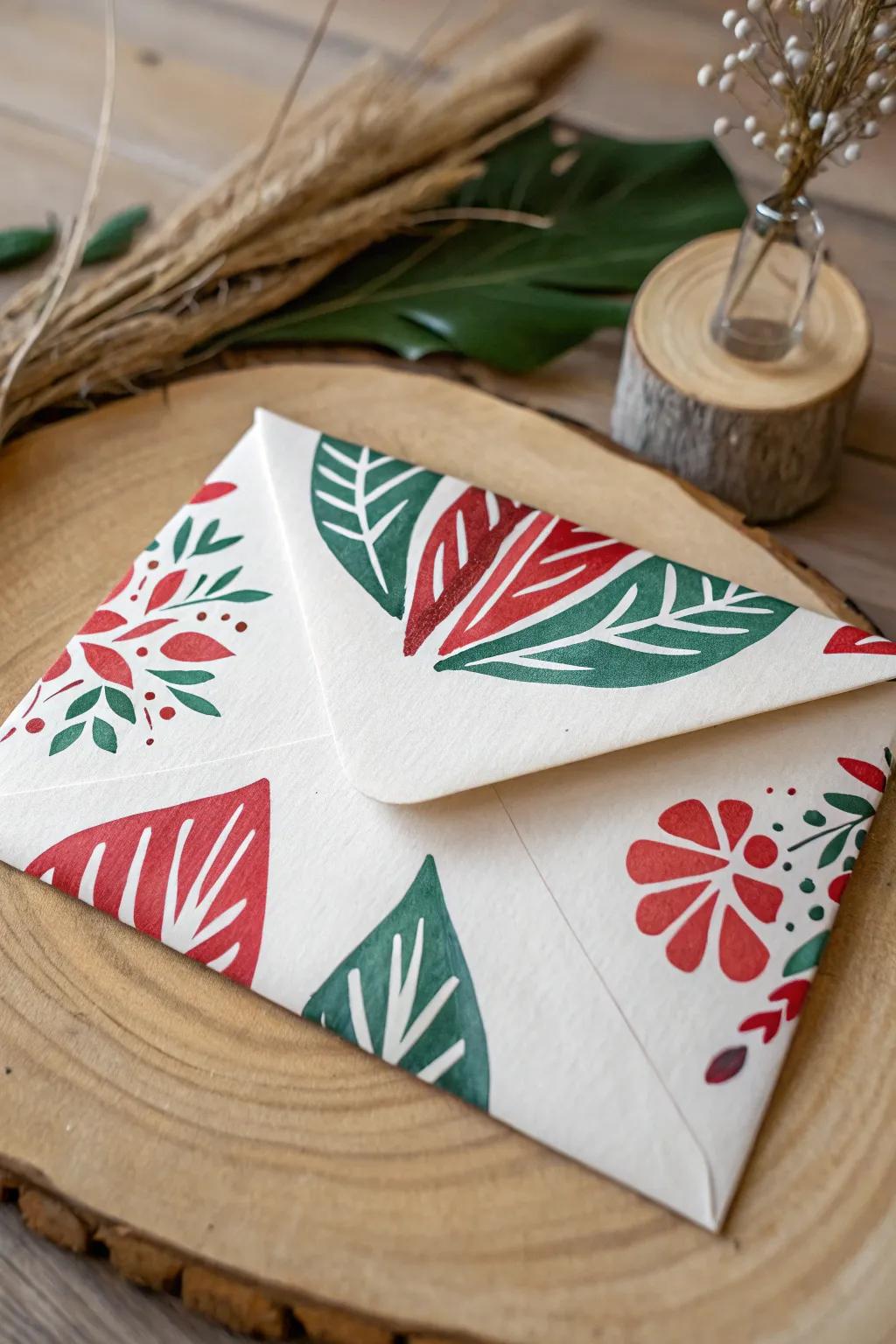 Elevate your festive greetings through abstract artistry: daring hues and minimalist allure.