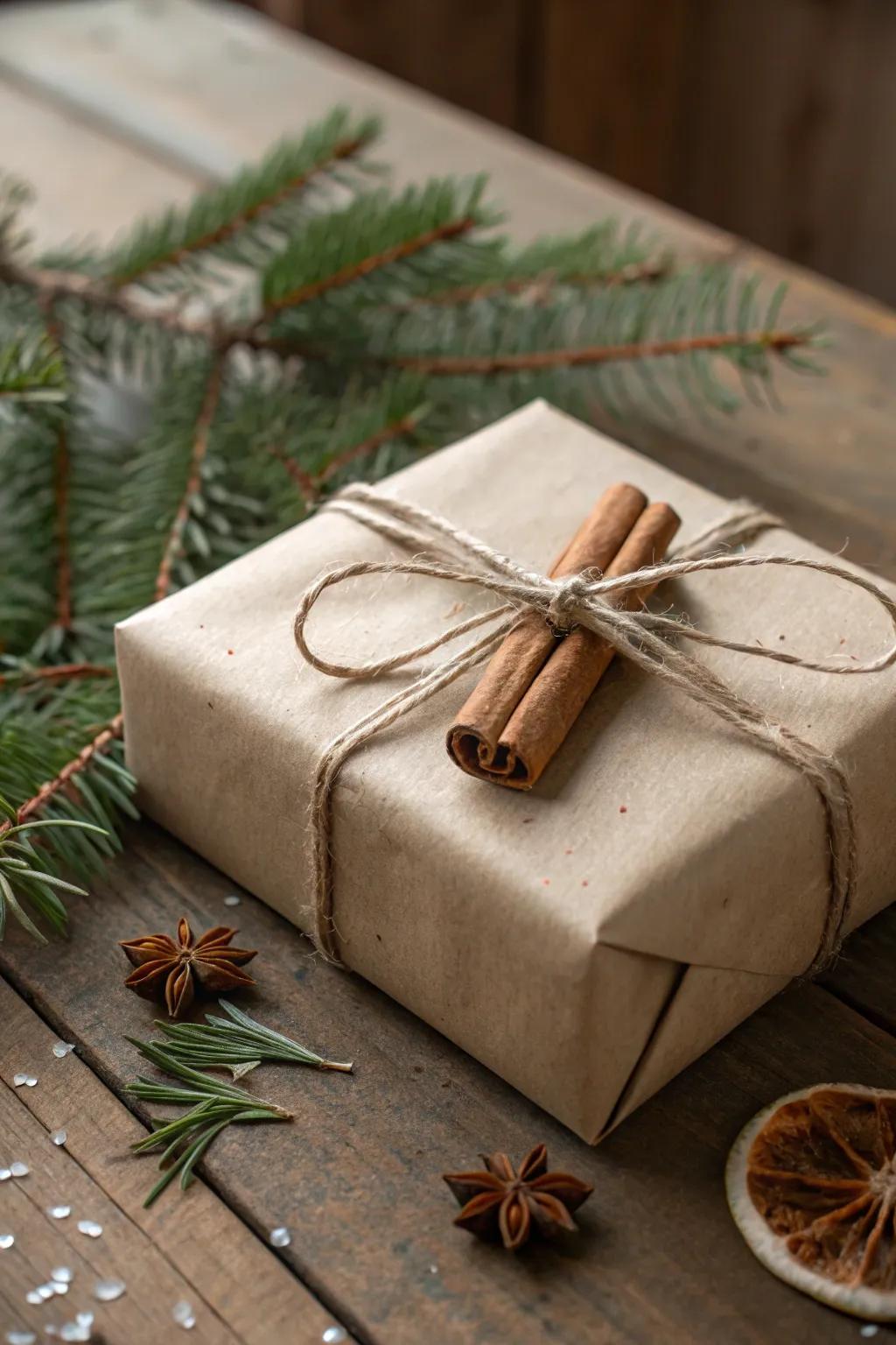 Delightful and fragrant gift presentation with fragrant sticks.