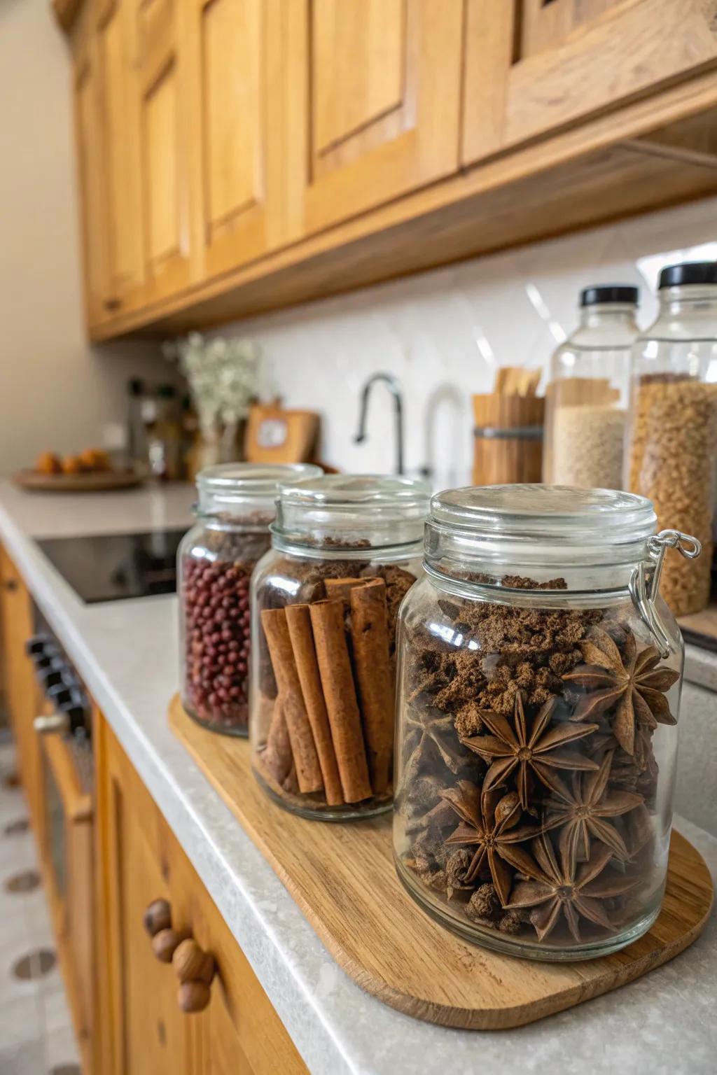 Seasonal flavor canisters enrich the cooking space through fragrance and design.