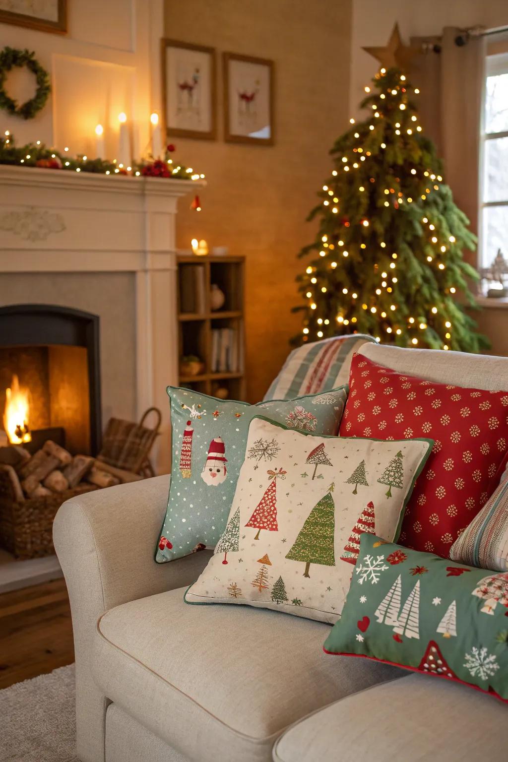 Eco-conscious cushions for a sustainable holiday commemoration.