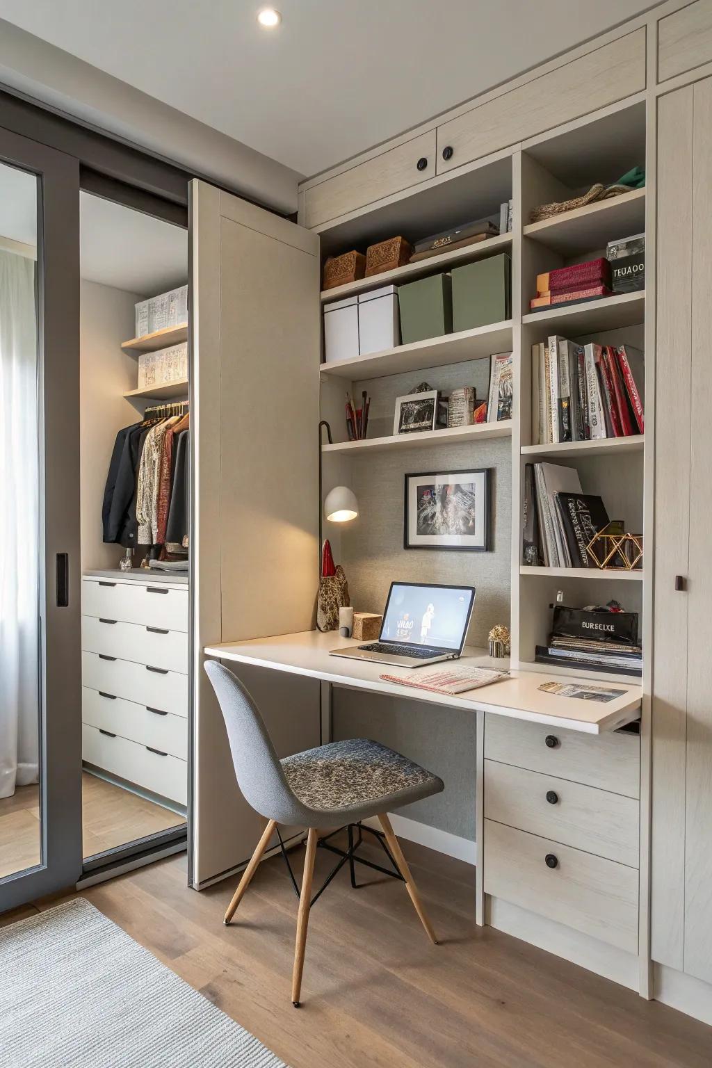Design a cloffice that can change to fit how you use the space.