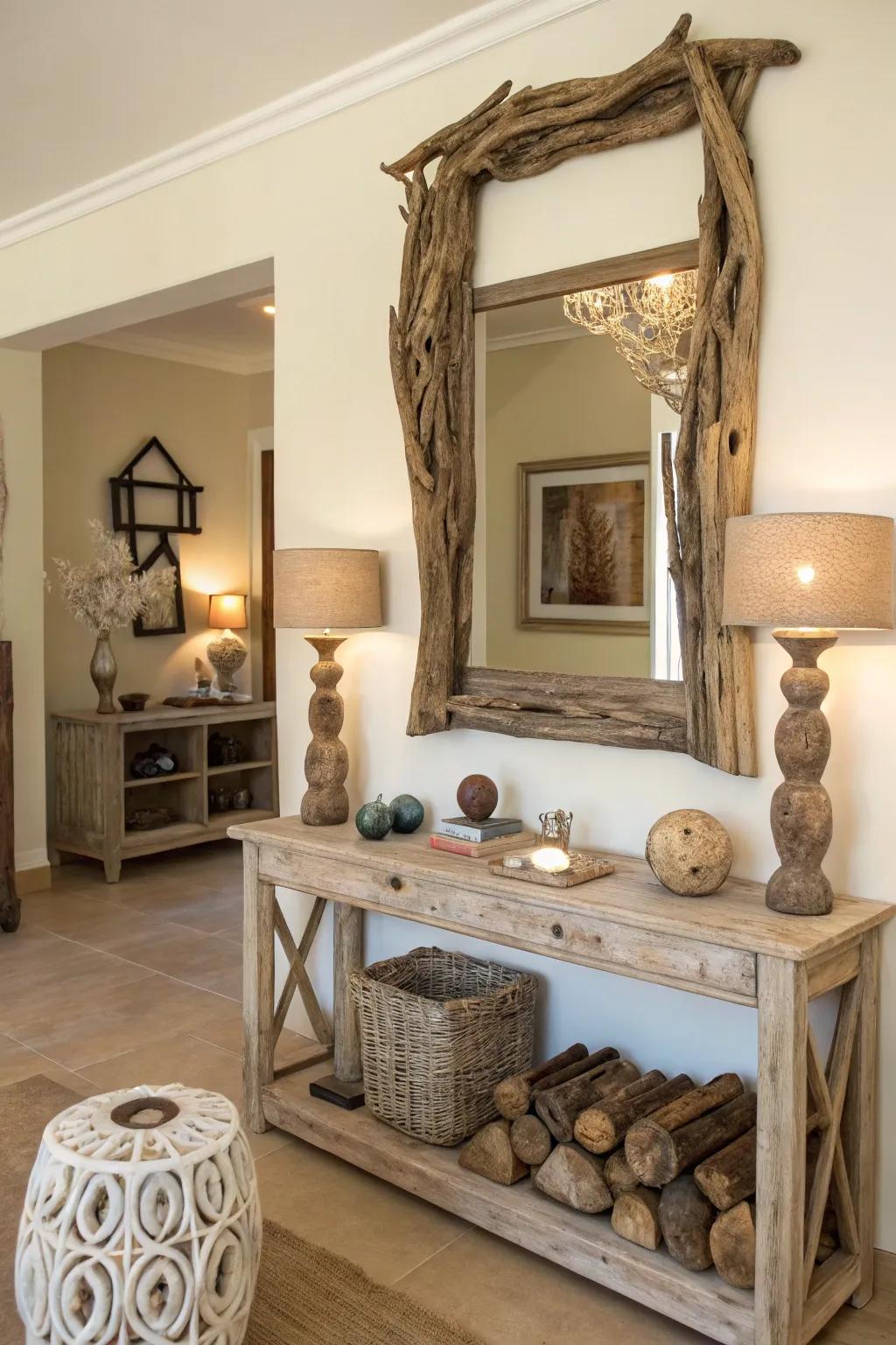 Timber finds adding a natural coastal element.