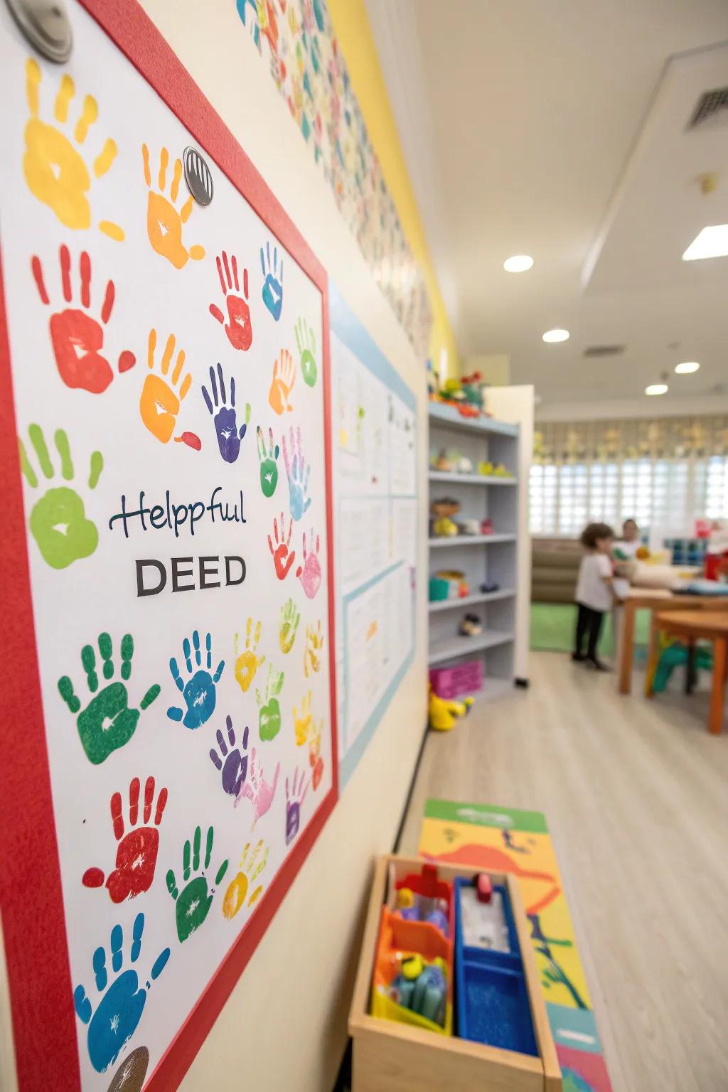 Helping hands illustrating acts of support.