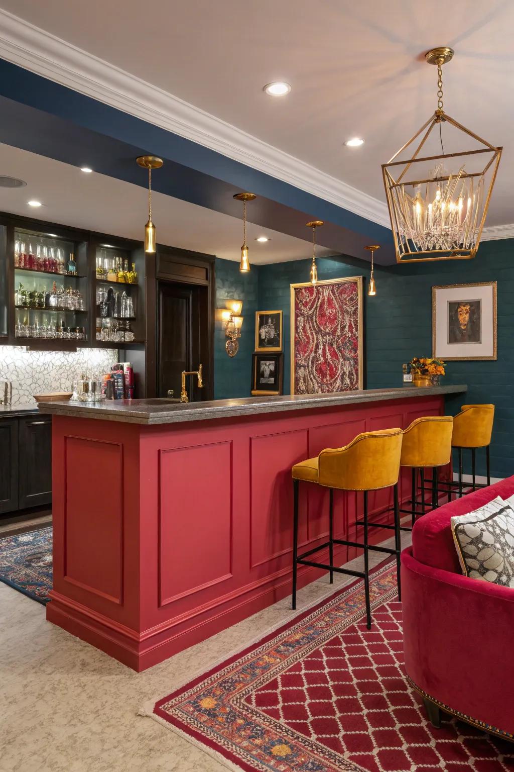 Add energy to your space with strong color choices.