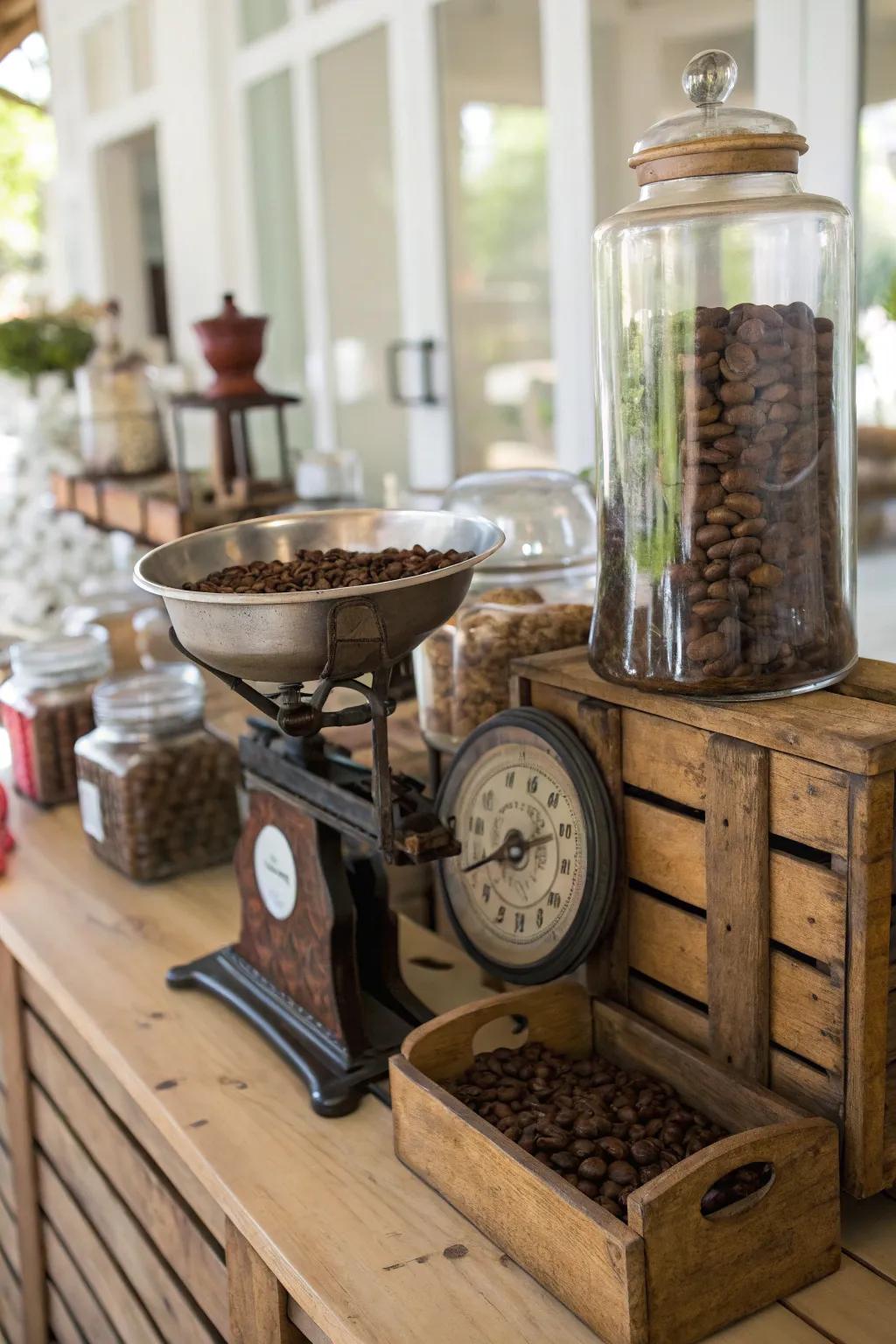 Retro elements add character to your coffee station.