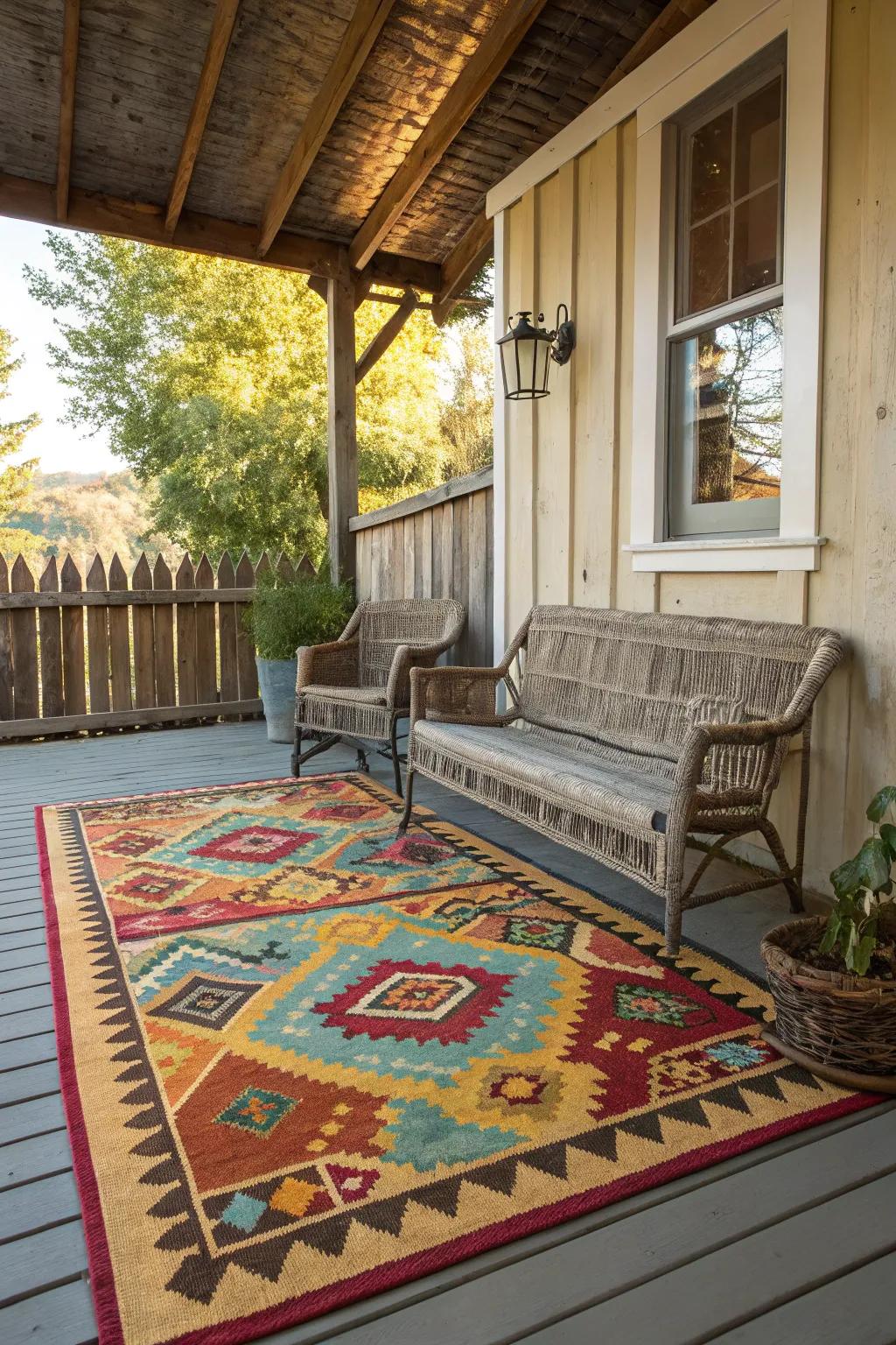 An exterior weave appends motifs and affection to your porch.