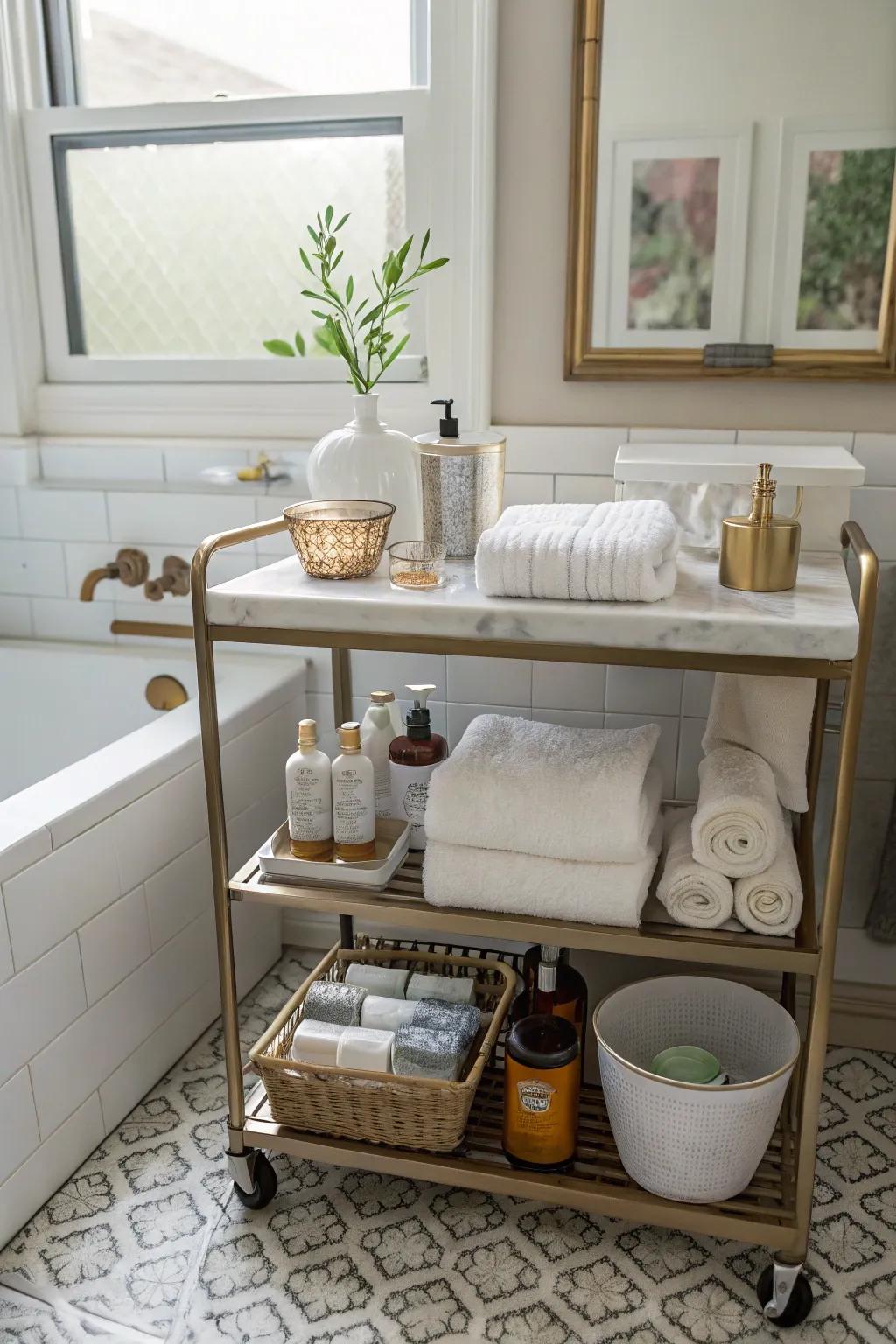 Drinks trolleys offer mobile and stylish storage solutions.