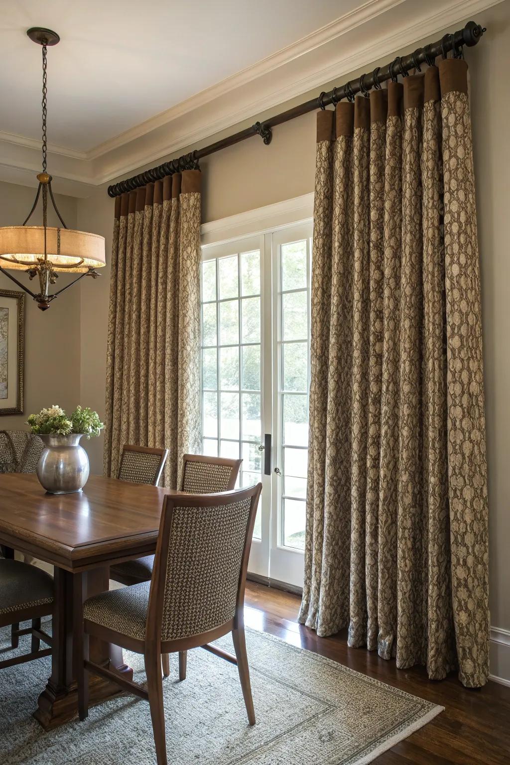 Structured curtains introduce a tangible dimension to your design.