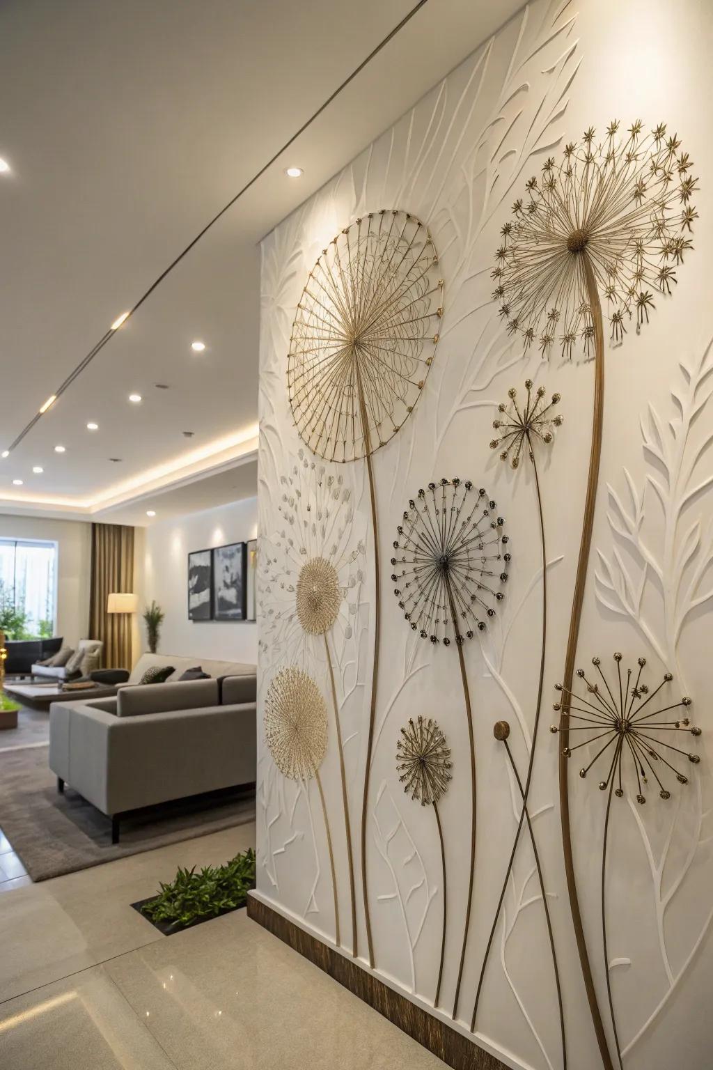 Dimensional installations offer a captivating visual experience.