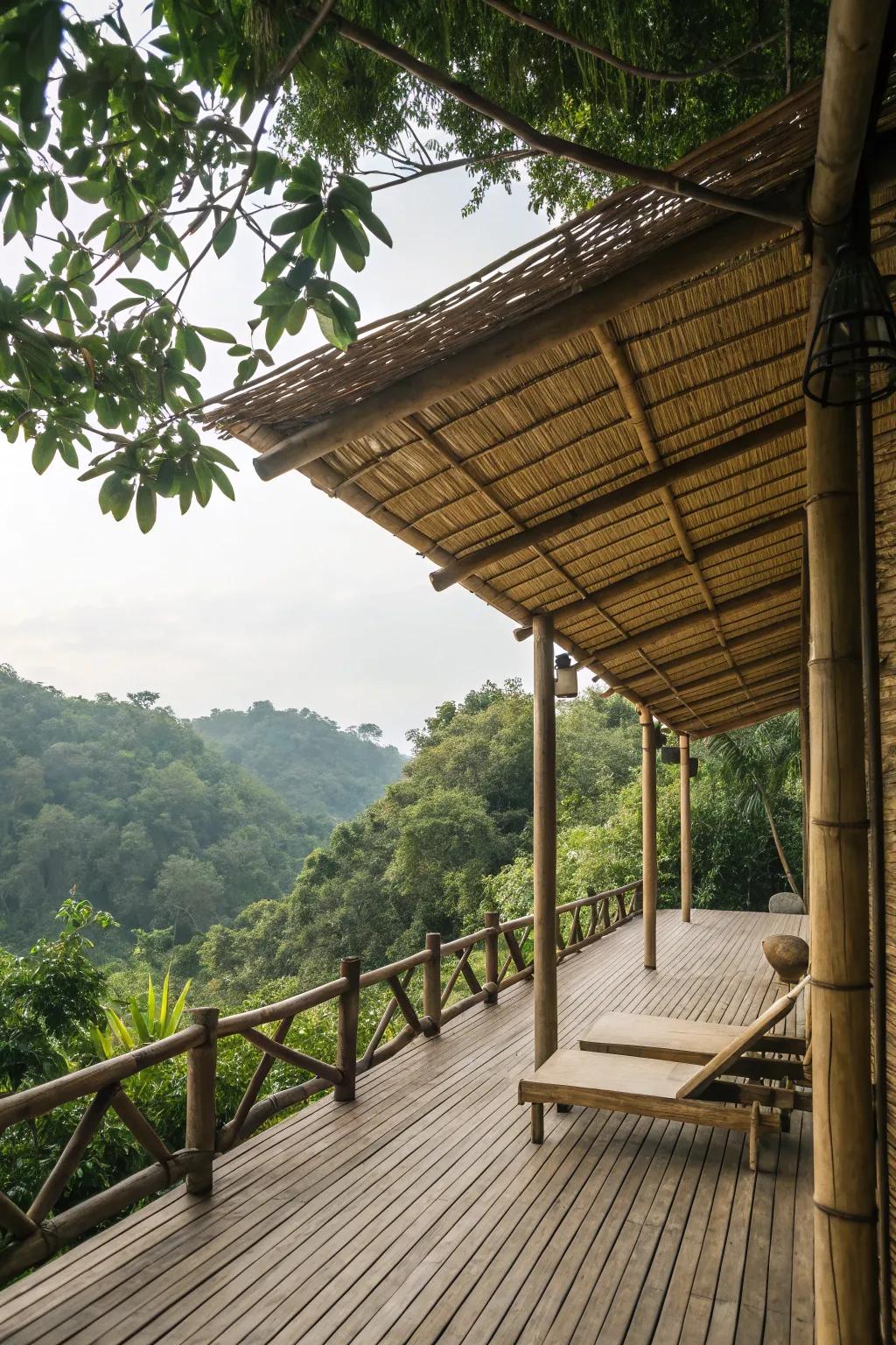 Cane roofs deliver natural beauty and shade for your deck.