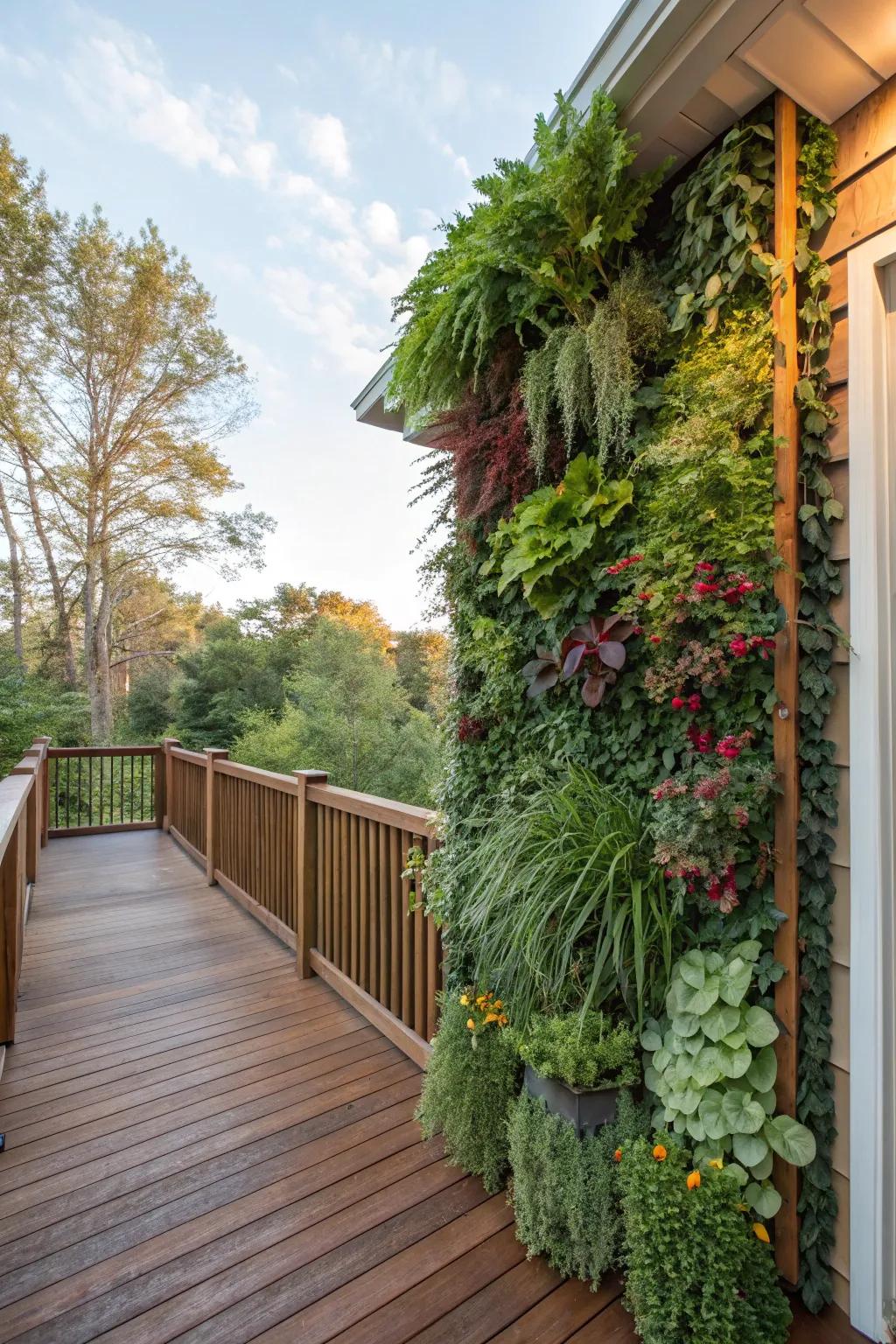 Conserve space with a vibrant living wall.