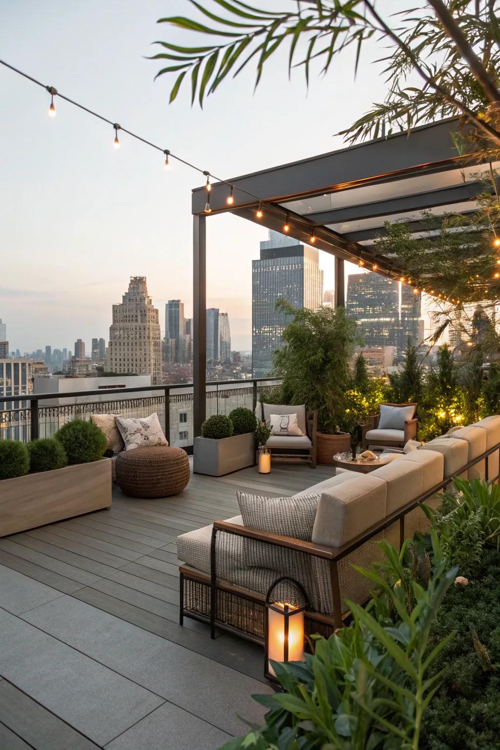 Rooftop decks provide unique views and a private getaway.