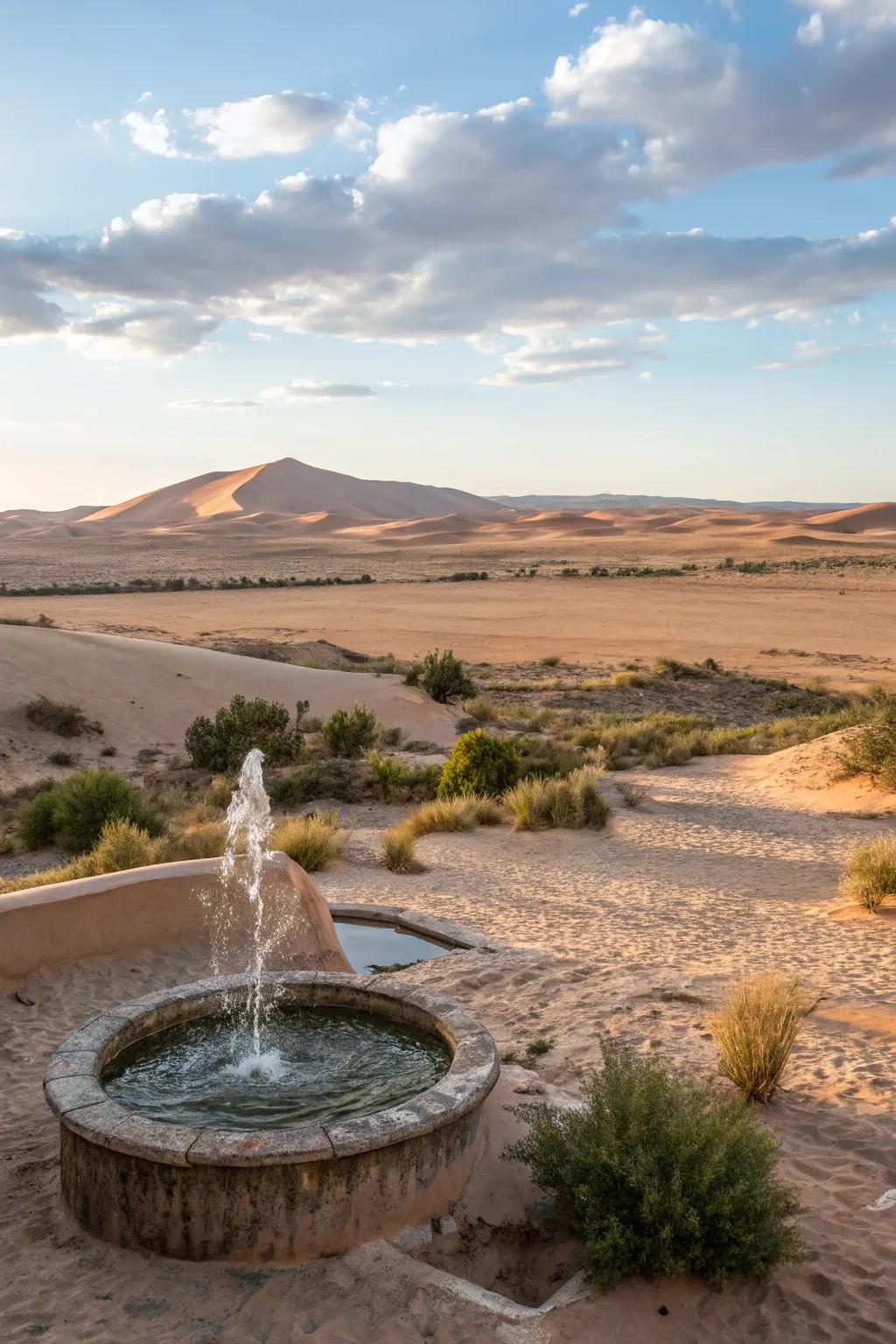 A tranquil hydrological element that beckons wildlife and bestows serenity upon the garden.