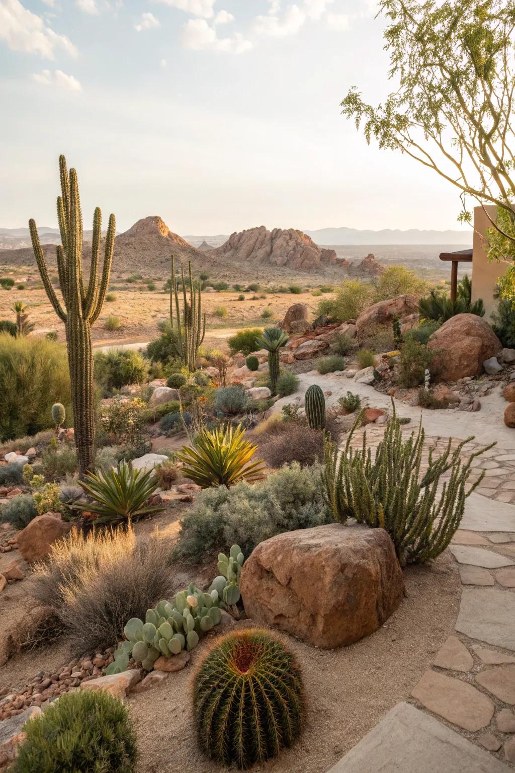 Natural colors enhance the harmony of a desert landscape.