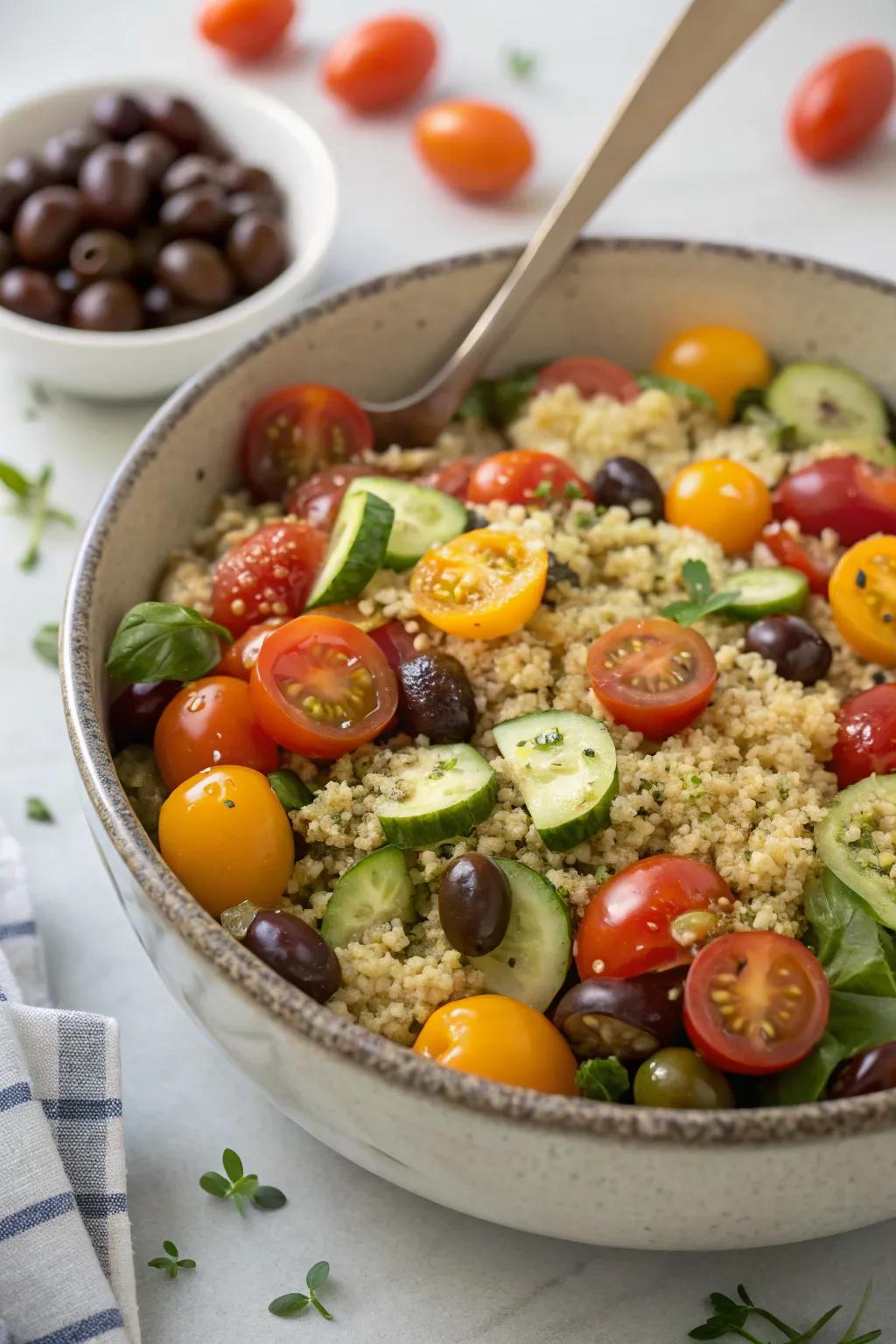 Savor Mediterranean essences with this grain salad.