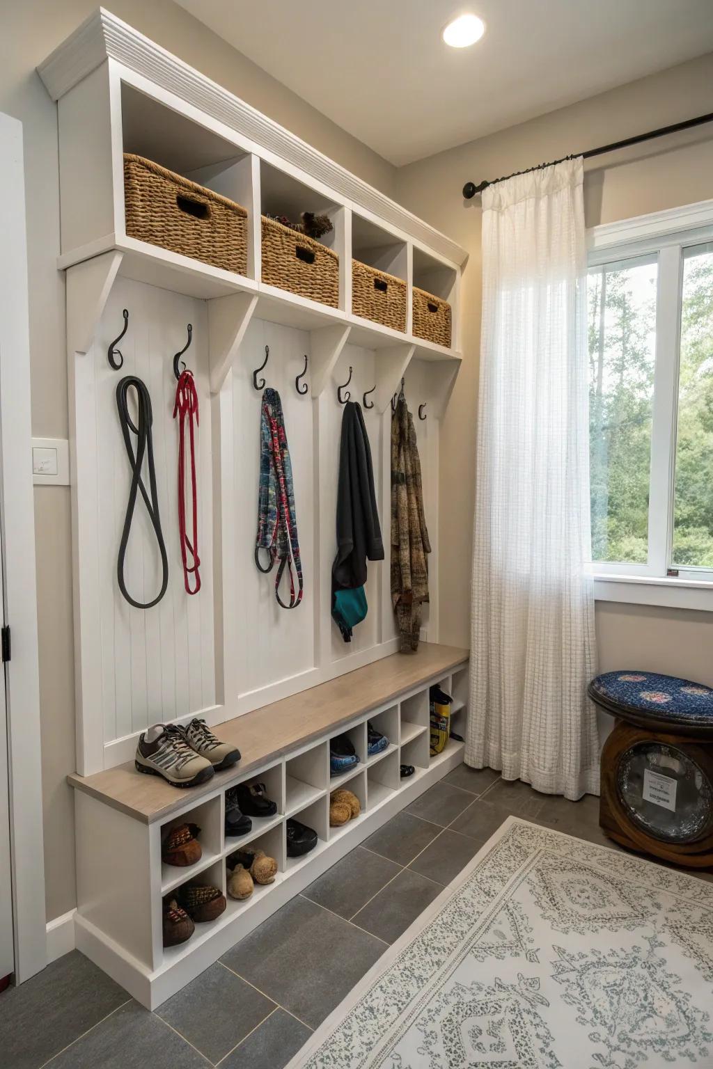 An entryway customized for pets and their humans.