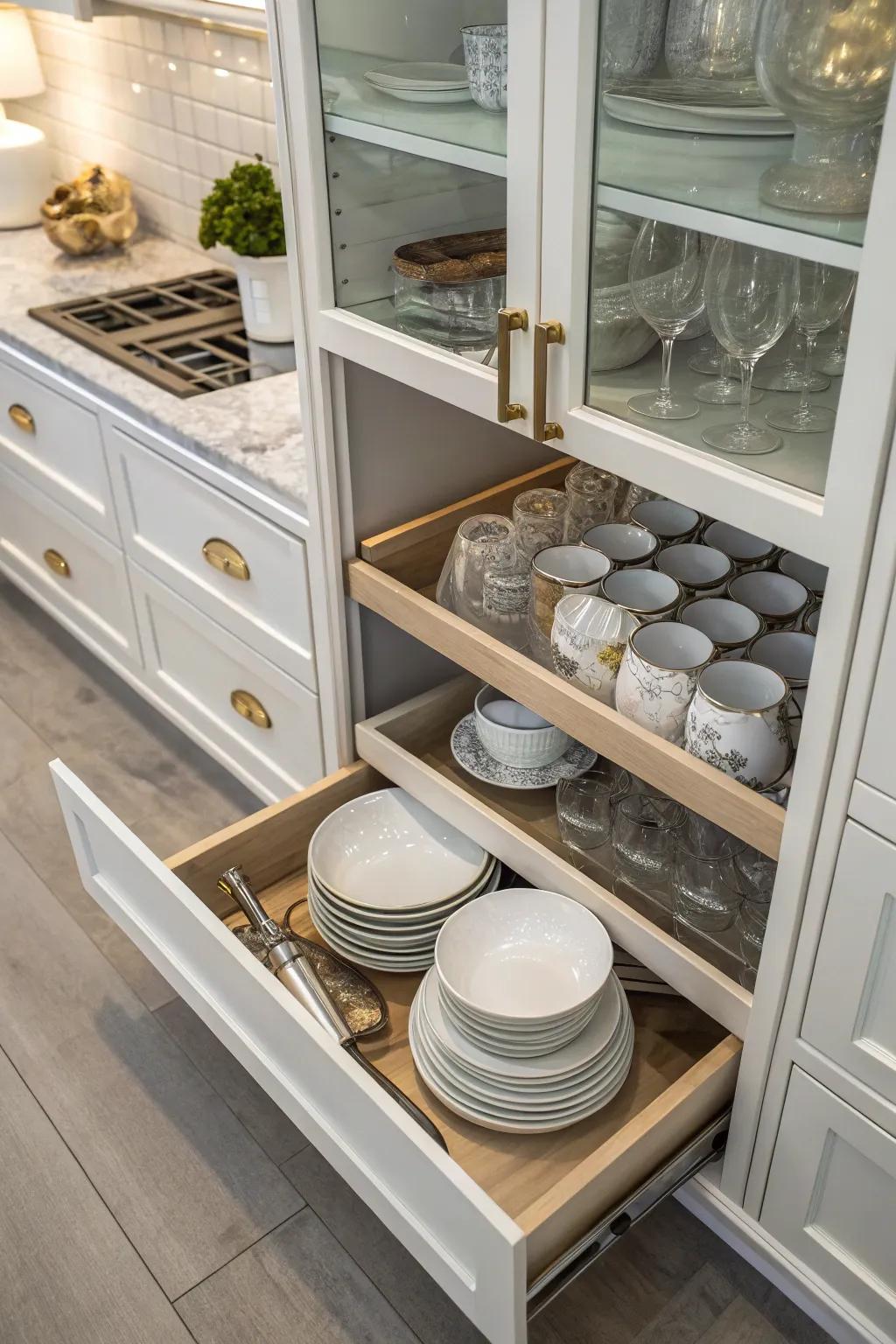 Display drawers convert everyday items into decorative elements