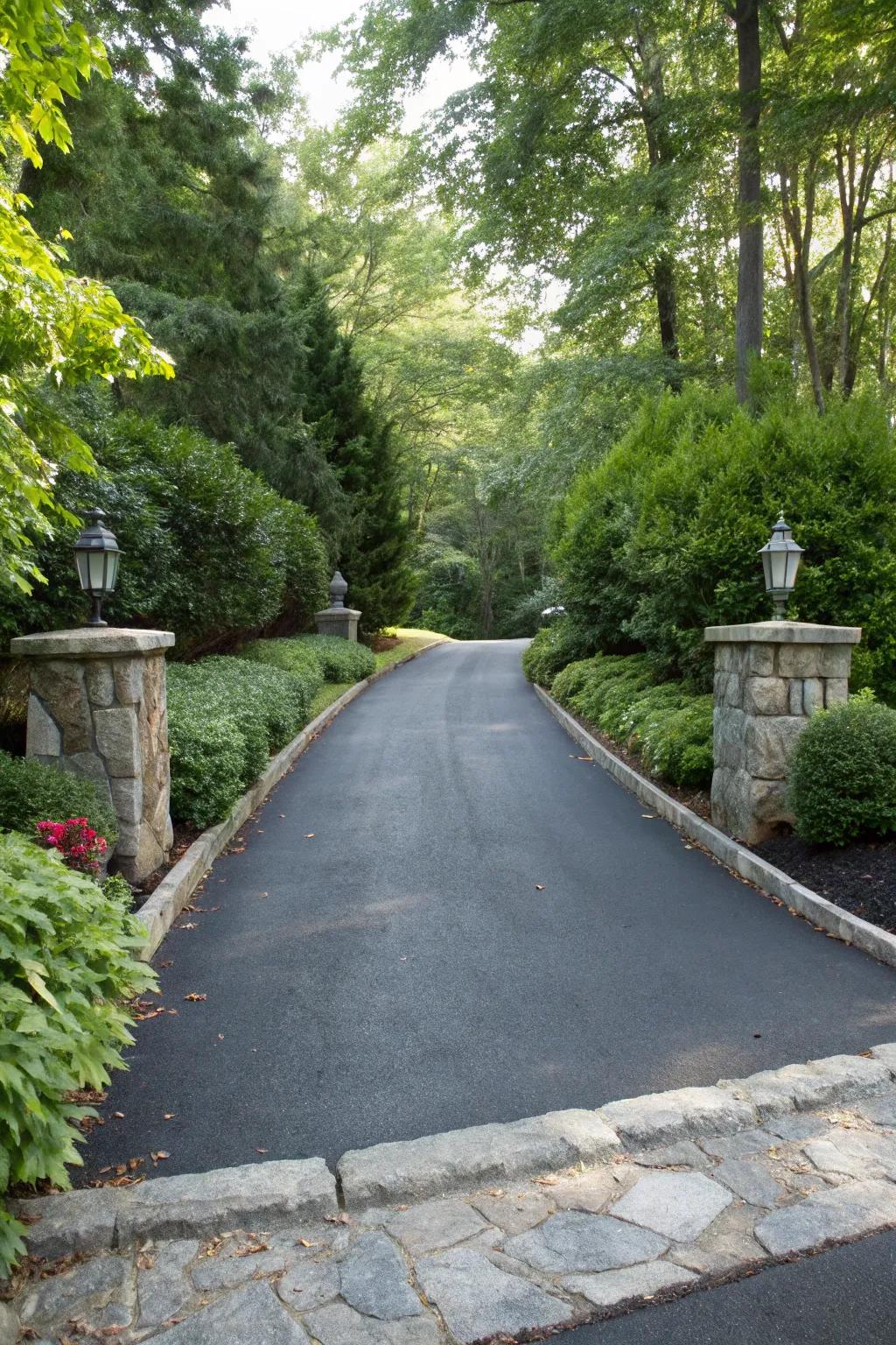 Decorative borders can impart your driveway a polished and elegant fa&ccedil;ade.
