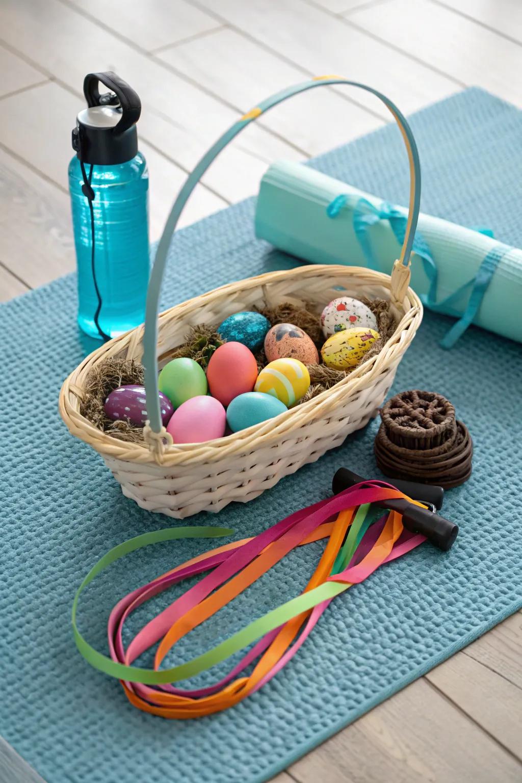 The ideal basket for fitness enthusiasts this Easter.