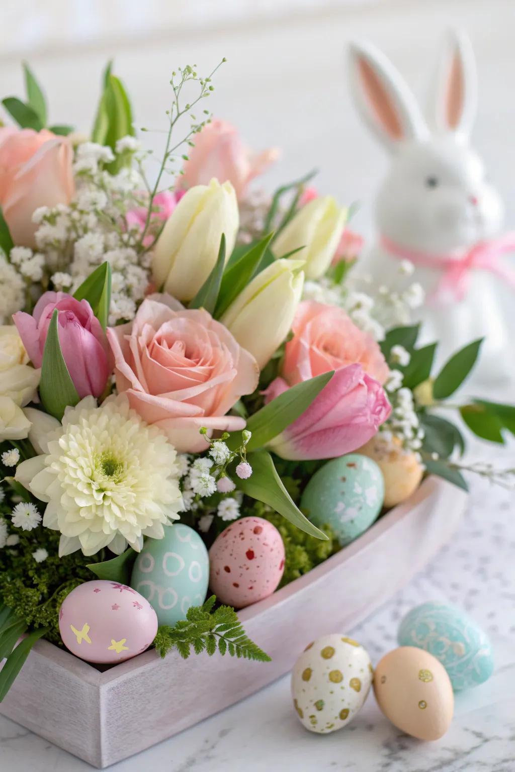 A sophisticated floral arrangement board for a touch of elegance.