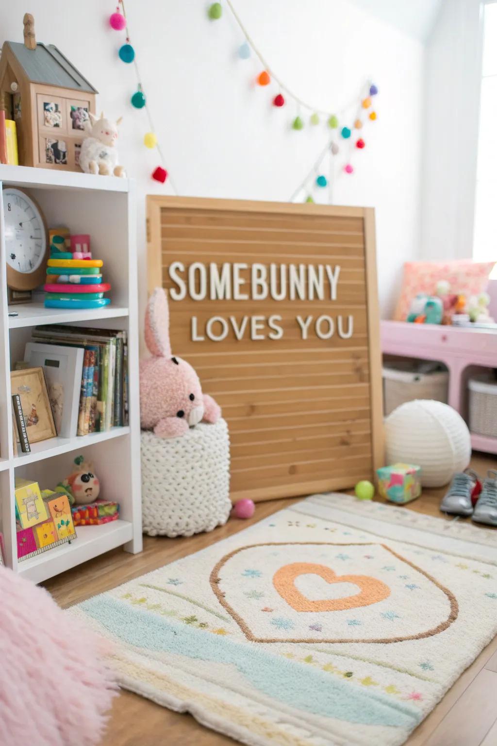 A cute and comforting message for little ones.