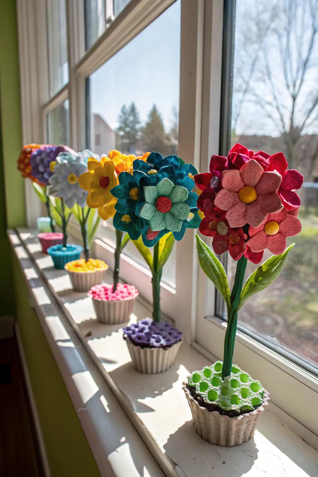 Shell casing floral art - environmentally conscious and endearing.