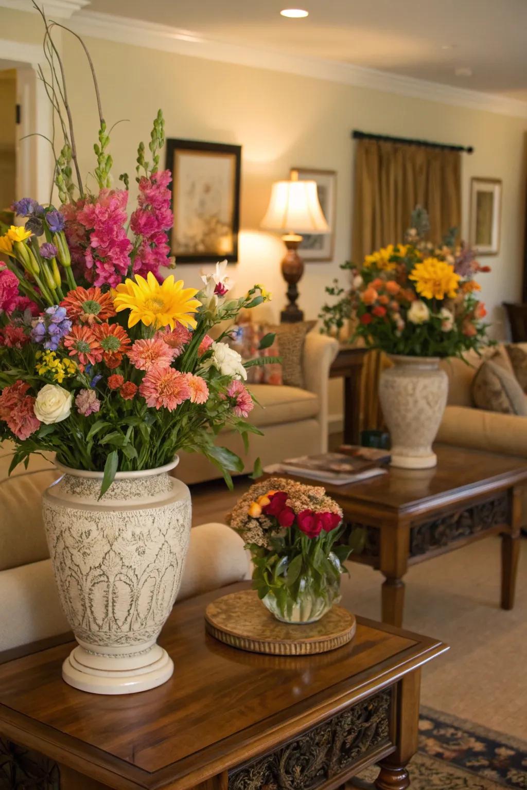 Bring life to your home with fresh floral arrangements.