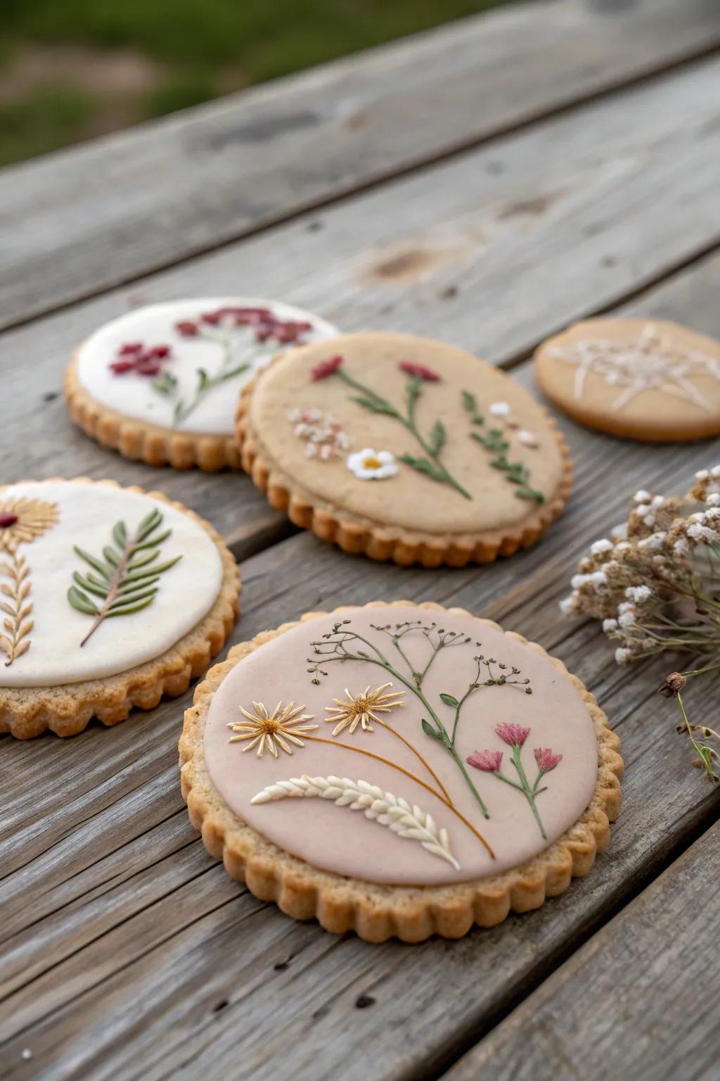 Country wildflower biscuits for a hint of nature.