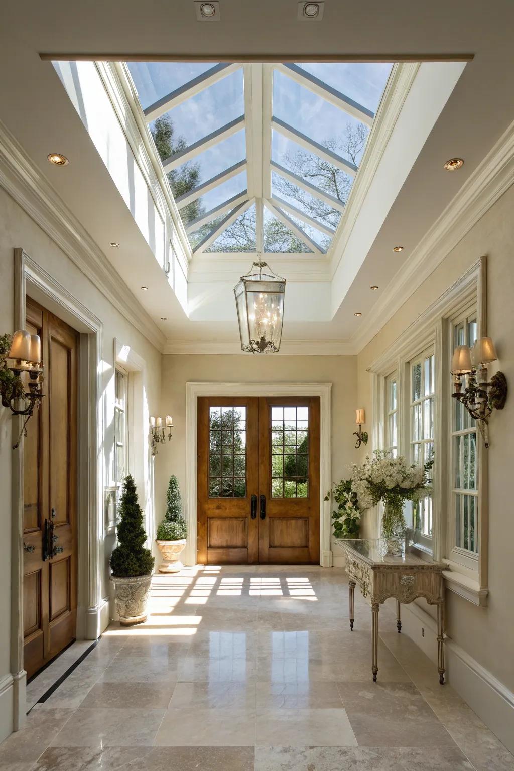 Sunlights can brighten and transmute your entryway.