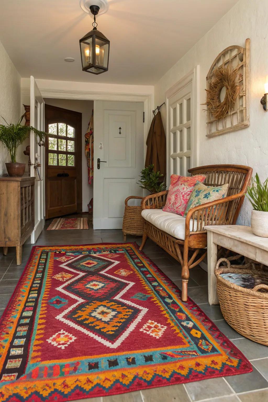 Striking motifs on rugs can spotlight your inventiveness and create a proclamation.