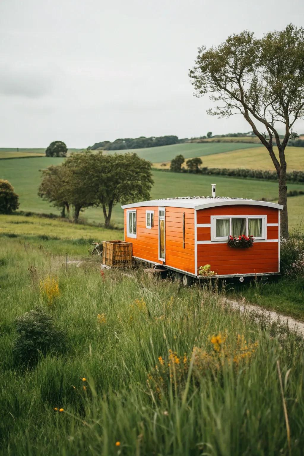 Rustic orange adds warmth and character to your home.