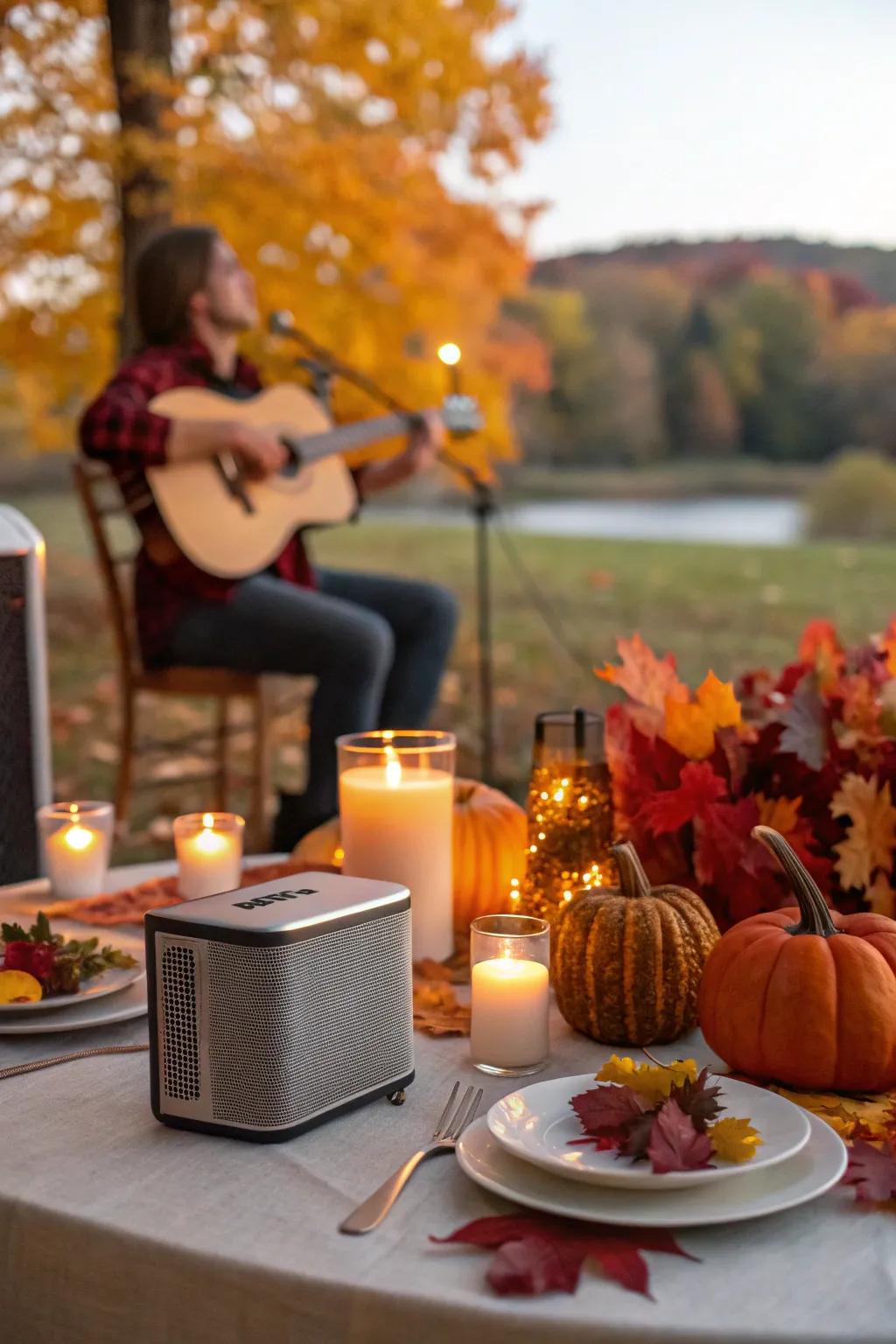 Ambient music sets the scene and complements the cozy atmosphere.