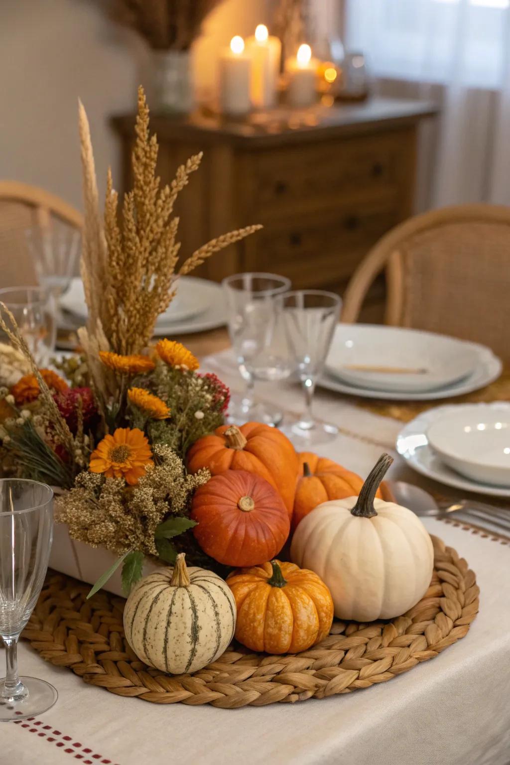 A stunning centerpiece that celebrates the harvest season.
