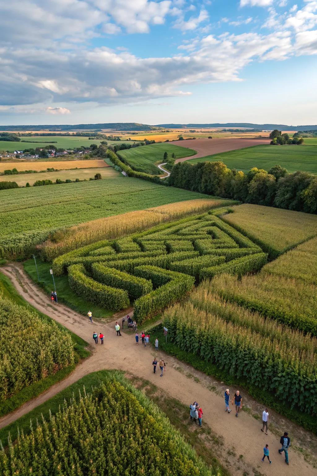 A fun and challenging corn maze adventure.