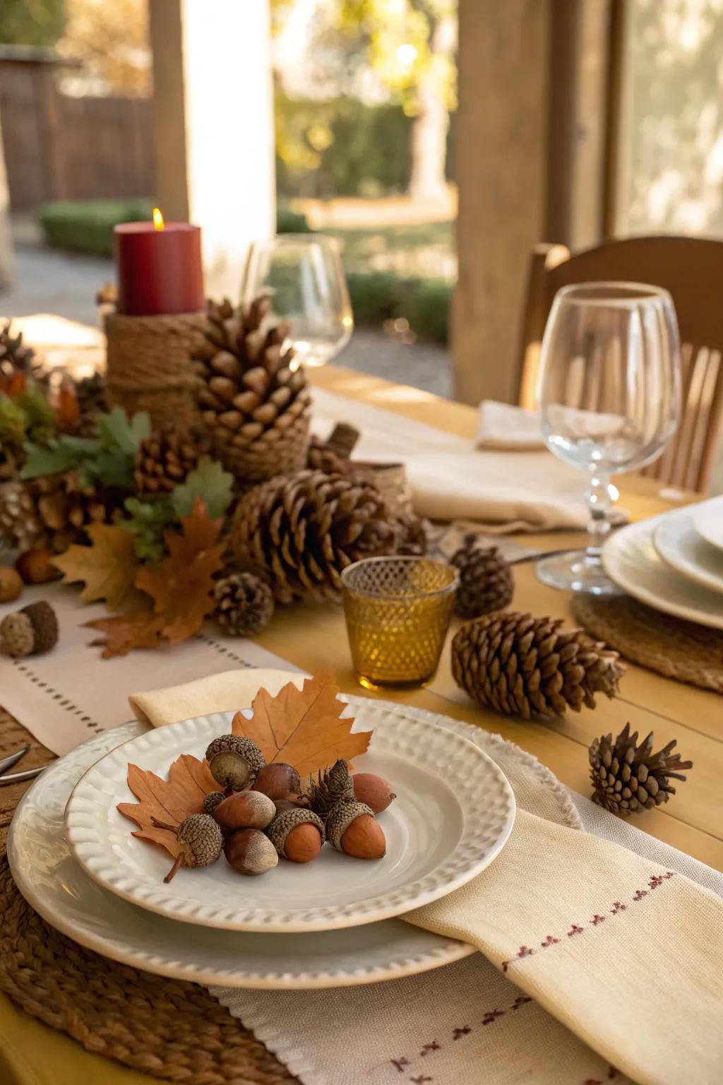 Set the stage for fall dinners with an autumnal tablescape.